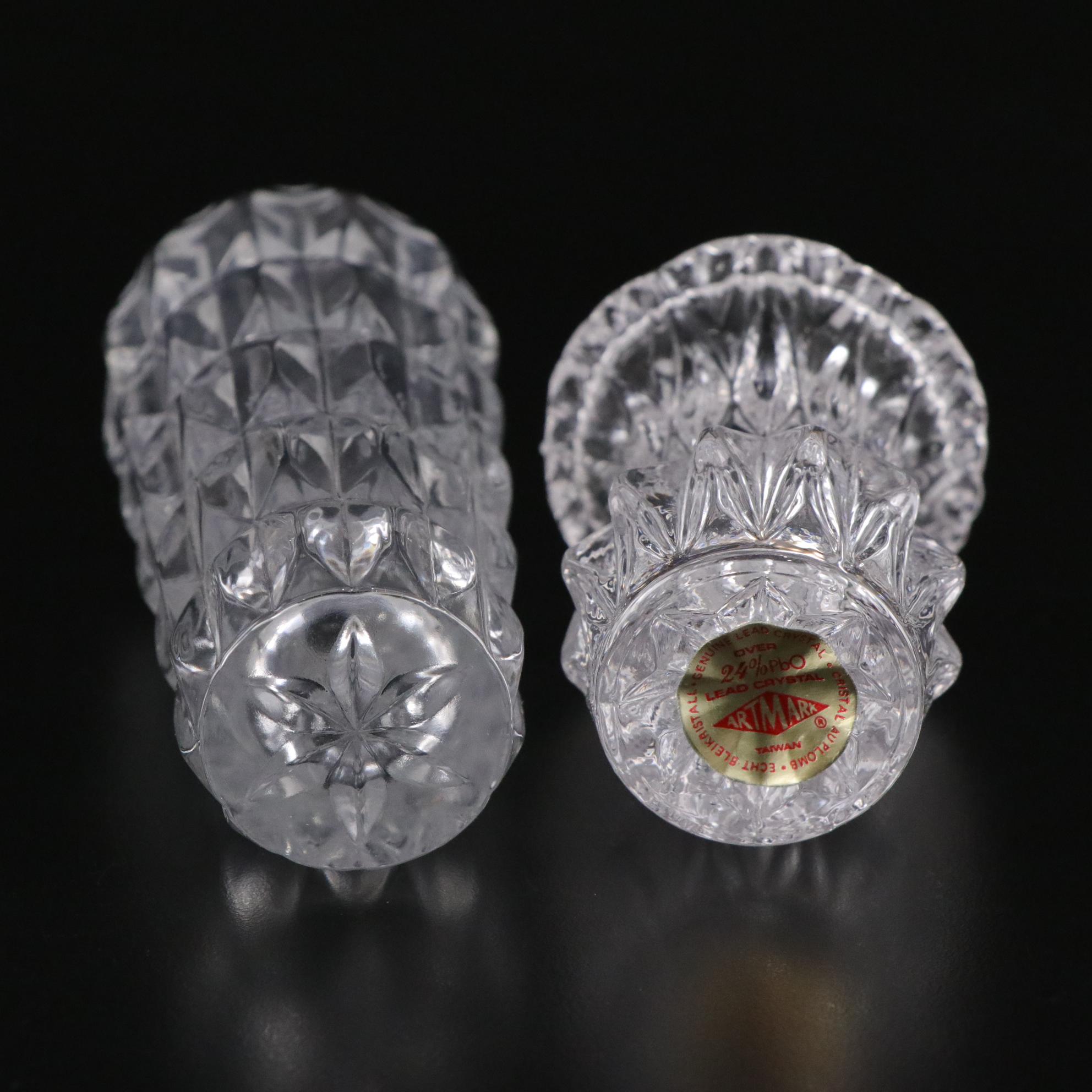 Mikasa "Ballet" Crystal Candlesticks with Fostoria "Grace" Bud Vase and More