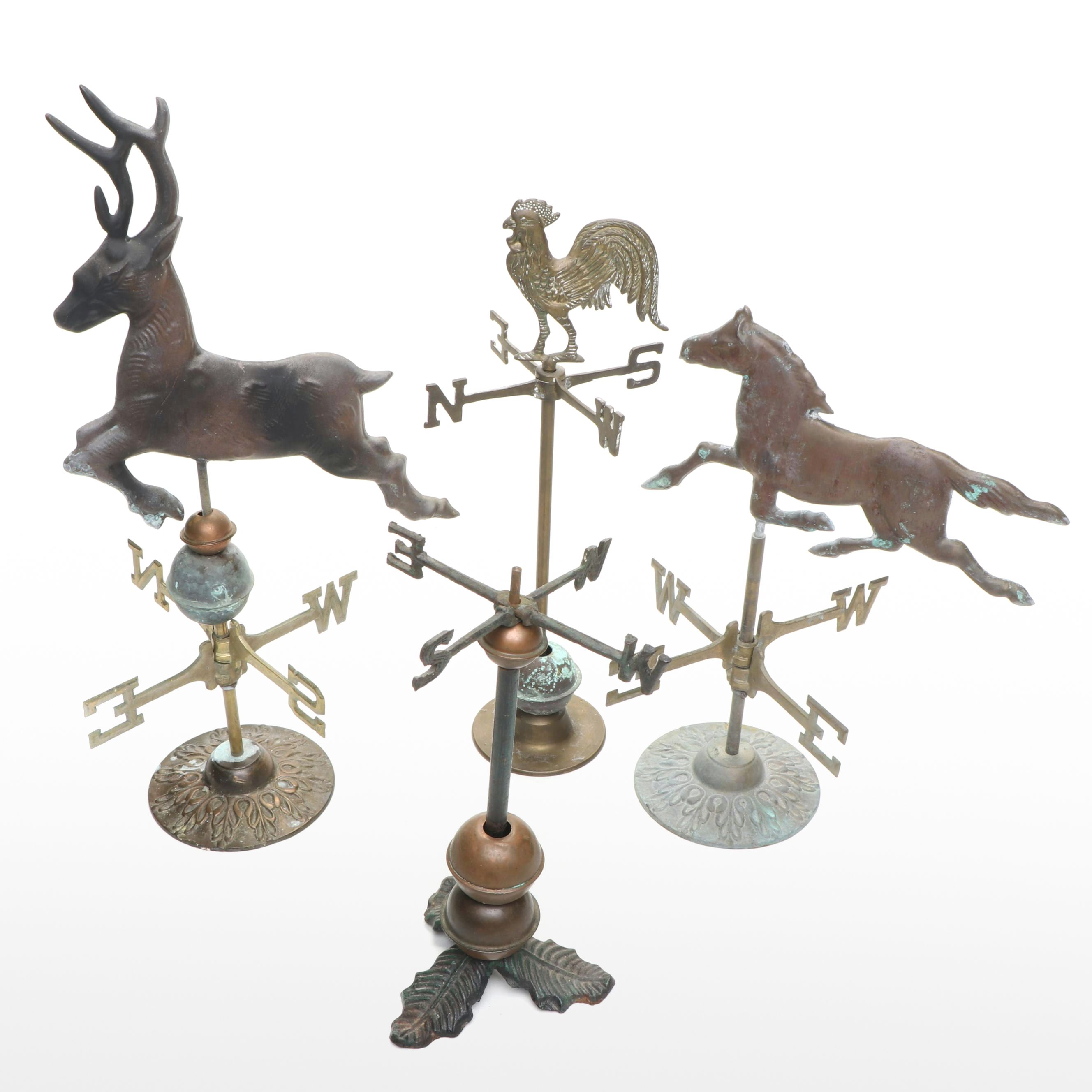 Sigma Cast Reindeer, with Rooster, Trotting Horse, Other Weather Vanes
