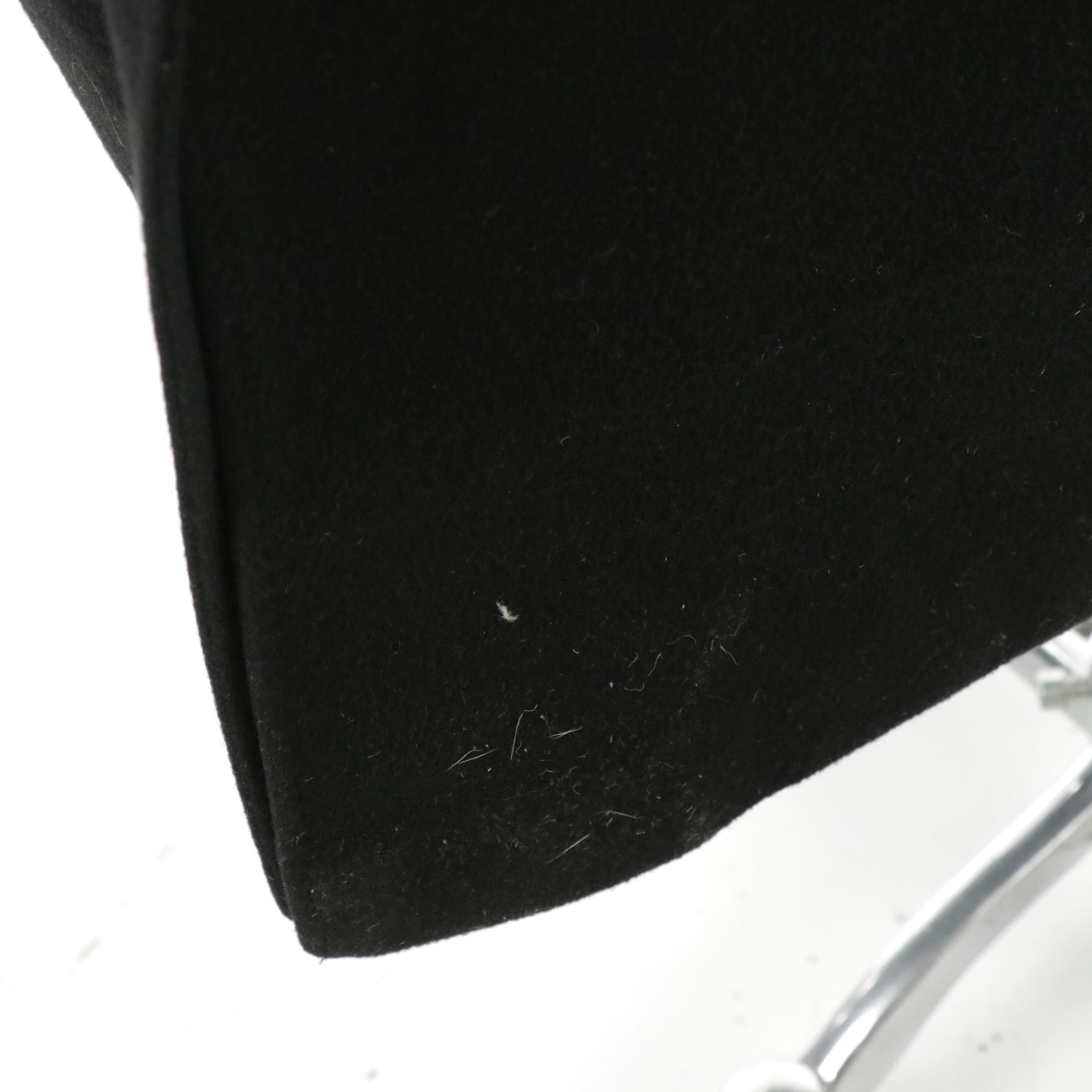 Fleurette Vintage Black Camel Hair Long Coat