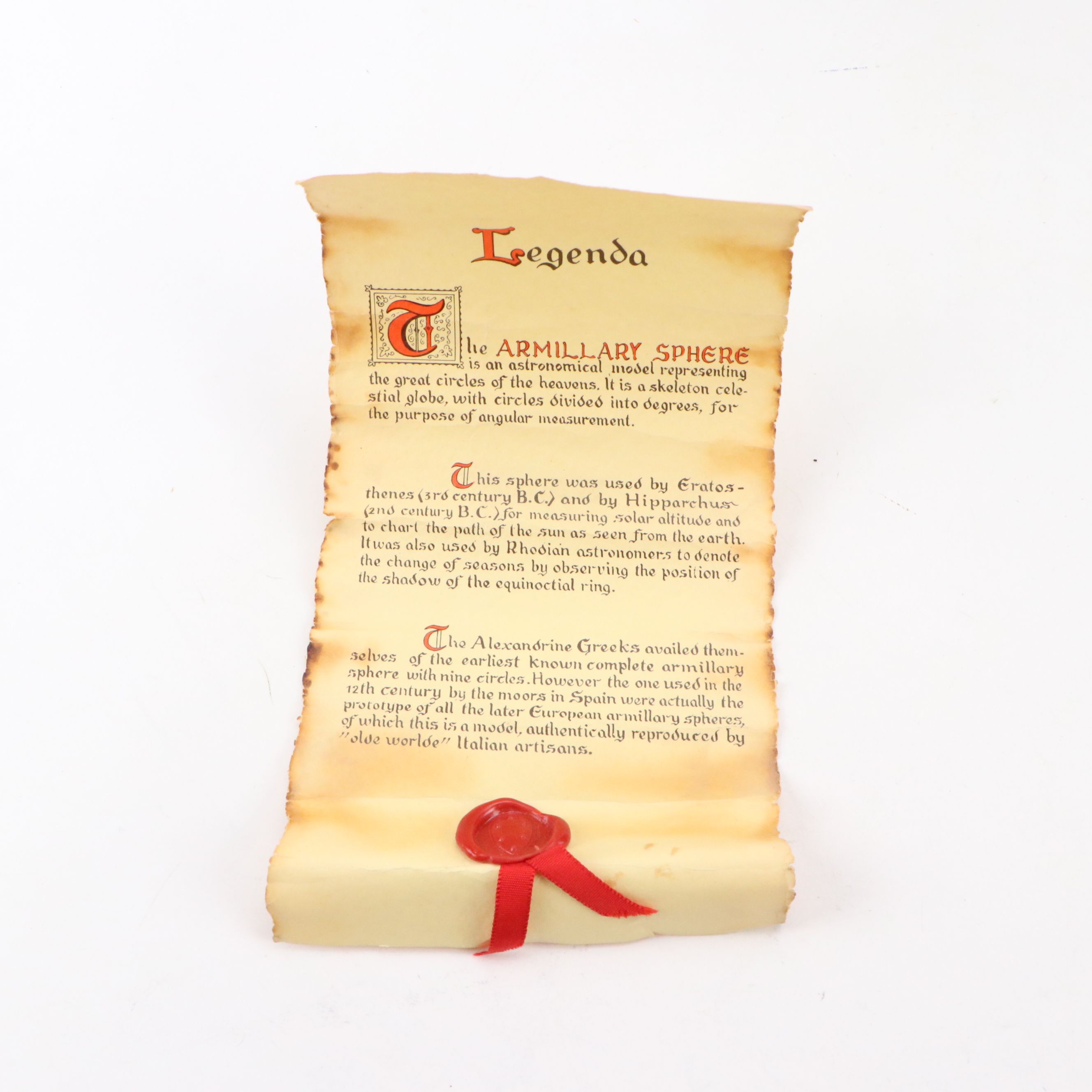 Italian Wood and Brass Armillary Sphere