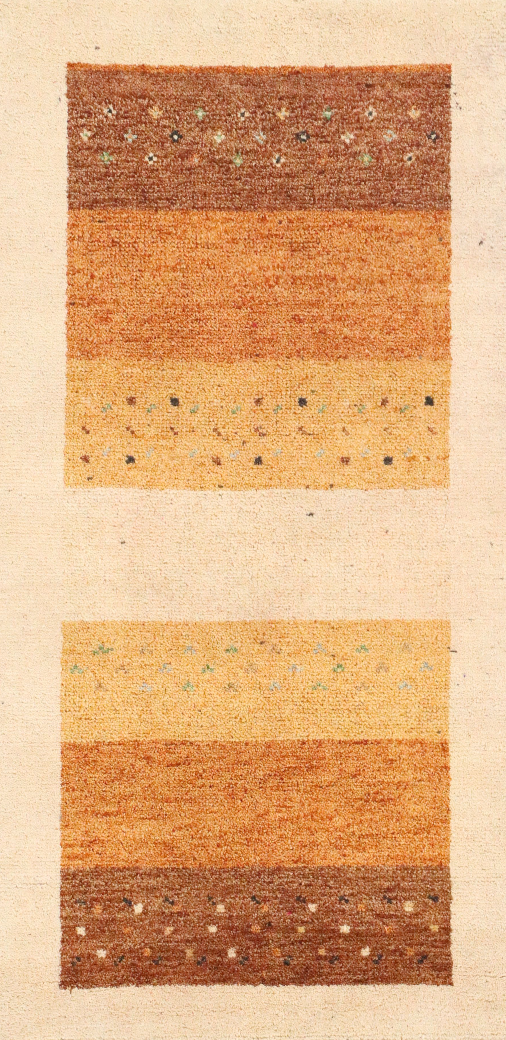 2'4 x 4'6 Hand-Knotted Indo-Persian Gabbeh Accent Rug