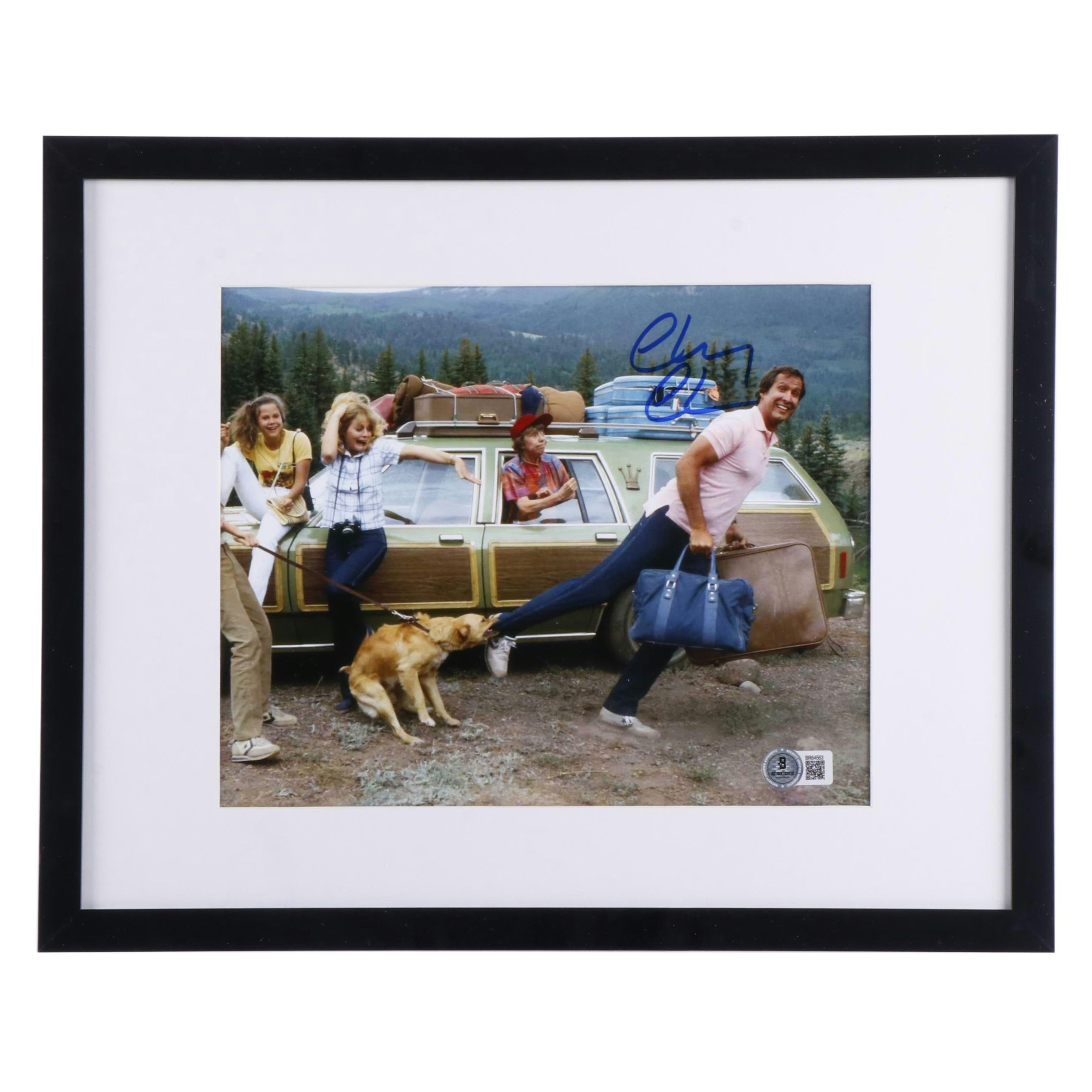 Chevy Chase Signed “National Lampoon’s Vacation” Framed Movie Print, Beckett