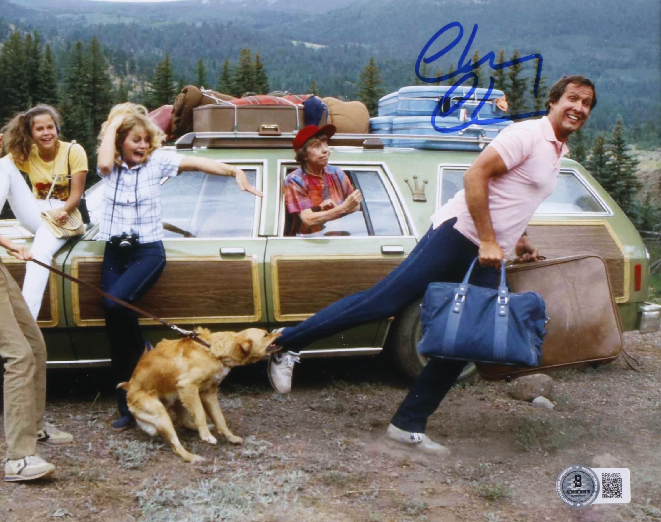 Chevy Chase Signed “National Lampoon’s Vacation” Framed Movie Print, Beckett