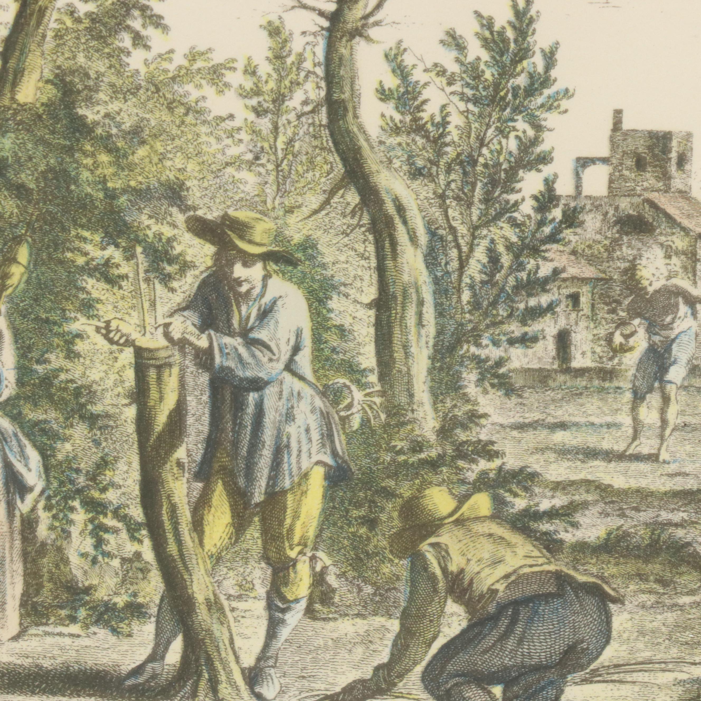 Hand-Colored Engraving After Francesco Bartolozzi "Marzo" and More