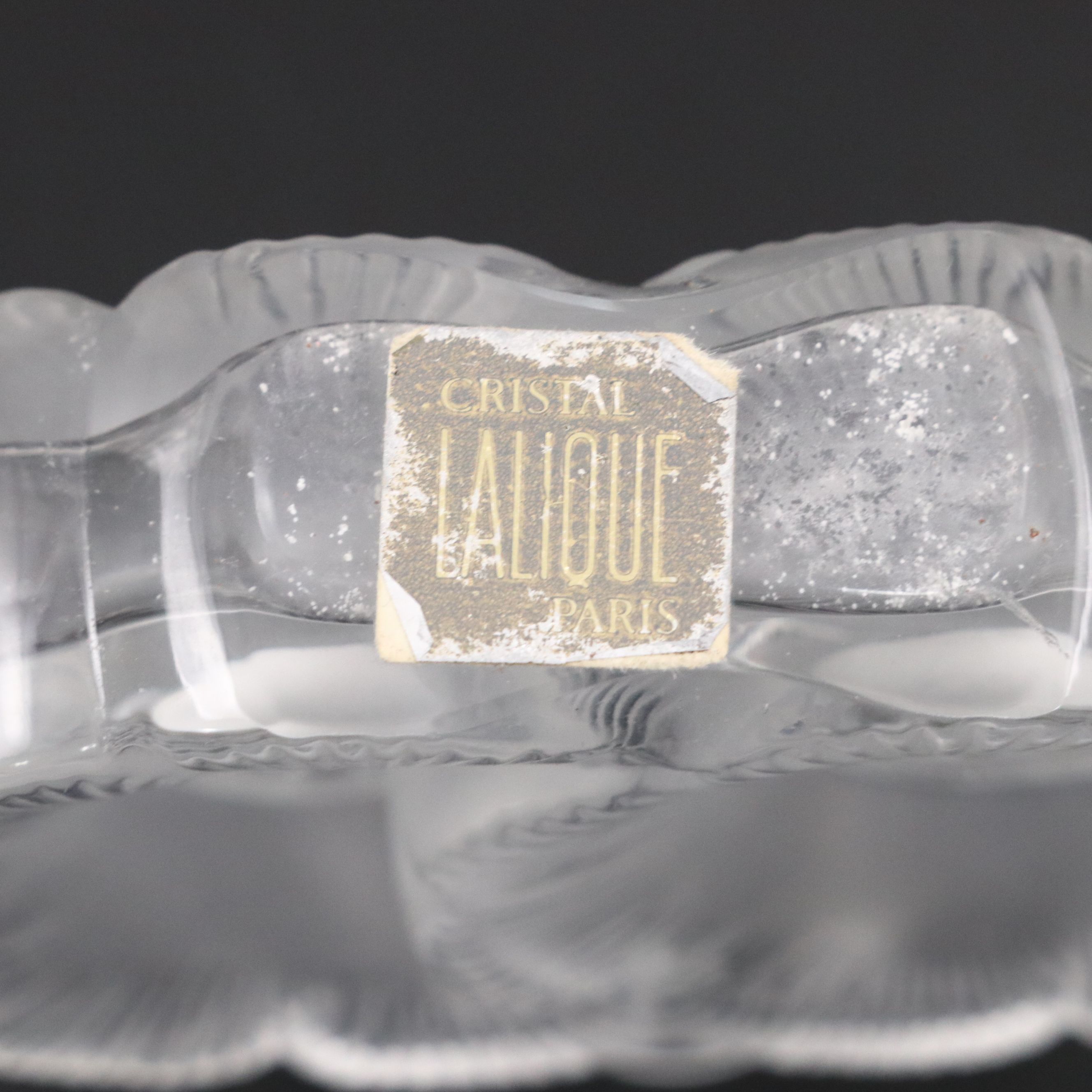 Lalique "Deux Fleurs" Frosted and Clear Crystal Perfume Bottle