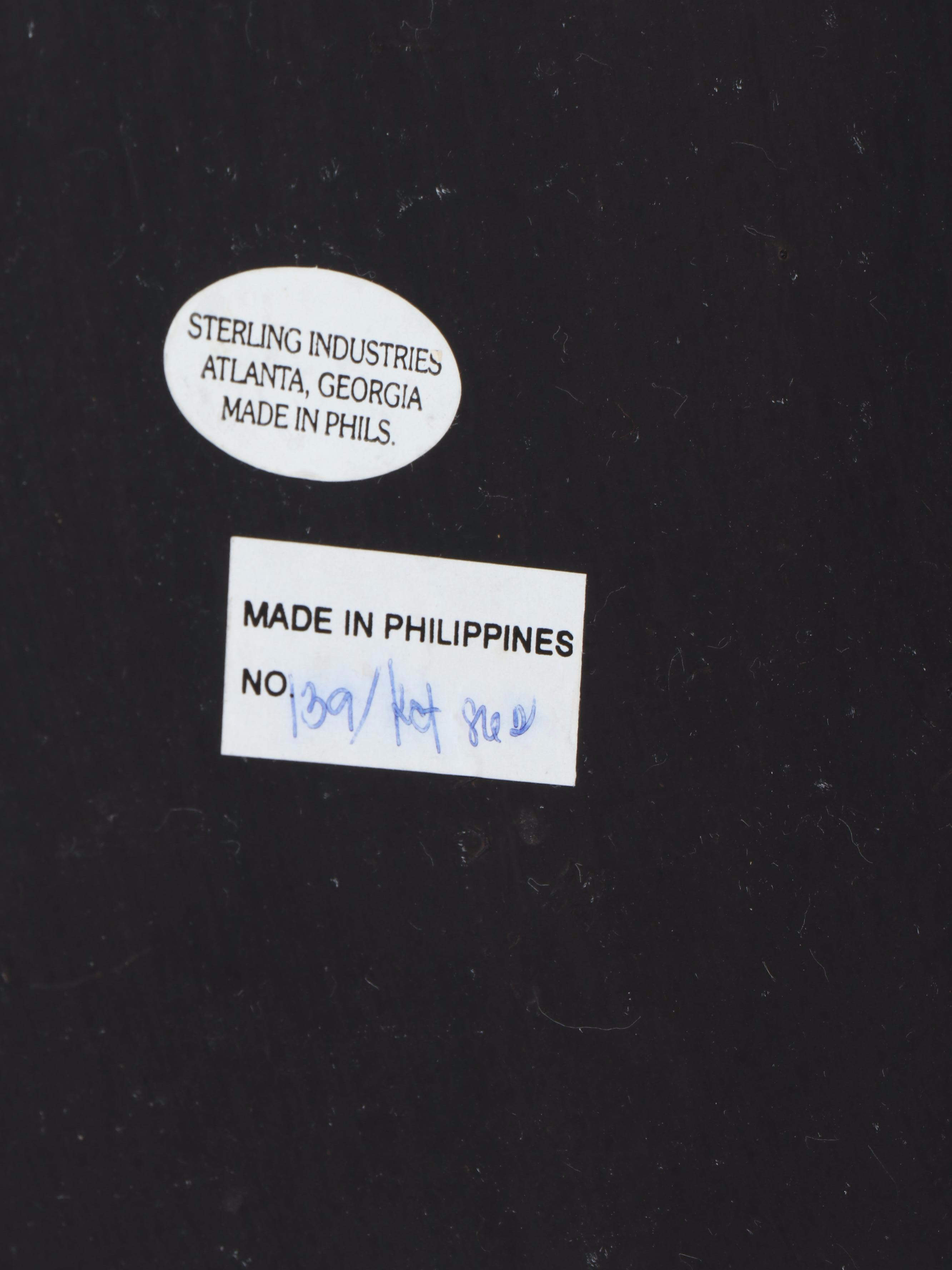 Neoclassical Style Sterling Industries Oval Tub with Iron and Brass Smudge Pot