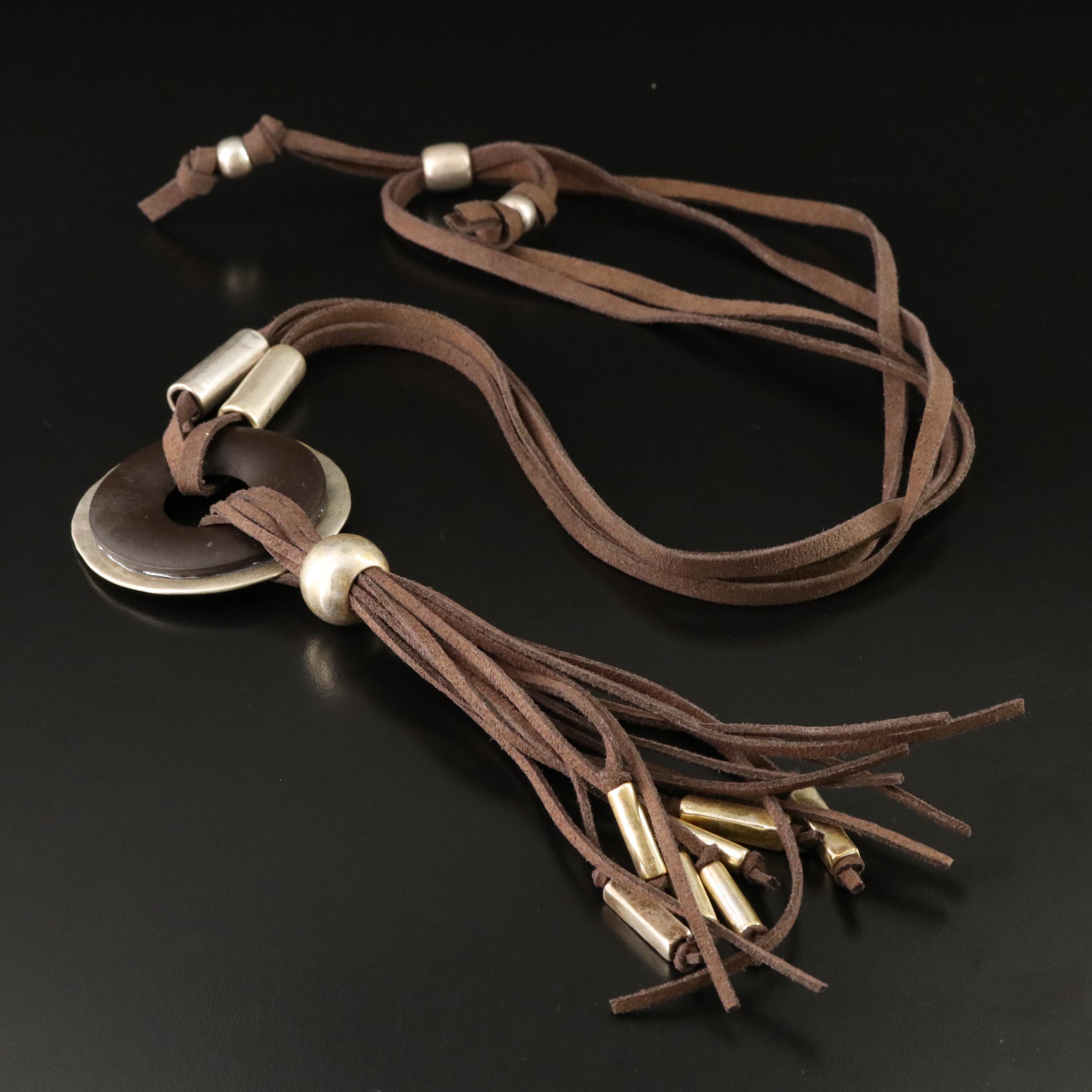 Suede Tassel Necklace