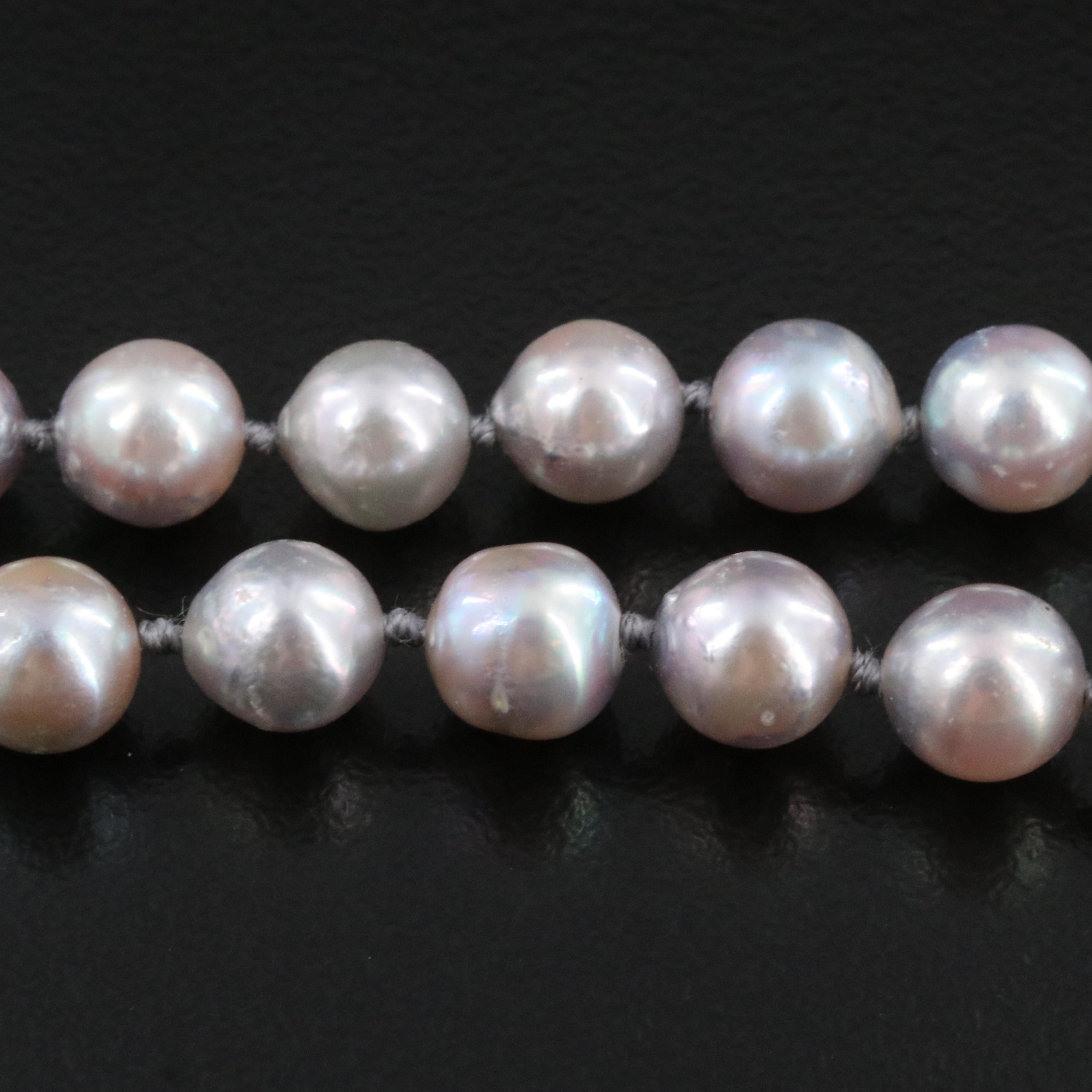 14K and 18K Pearl and London Blue Topaz Necklace