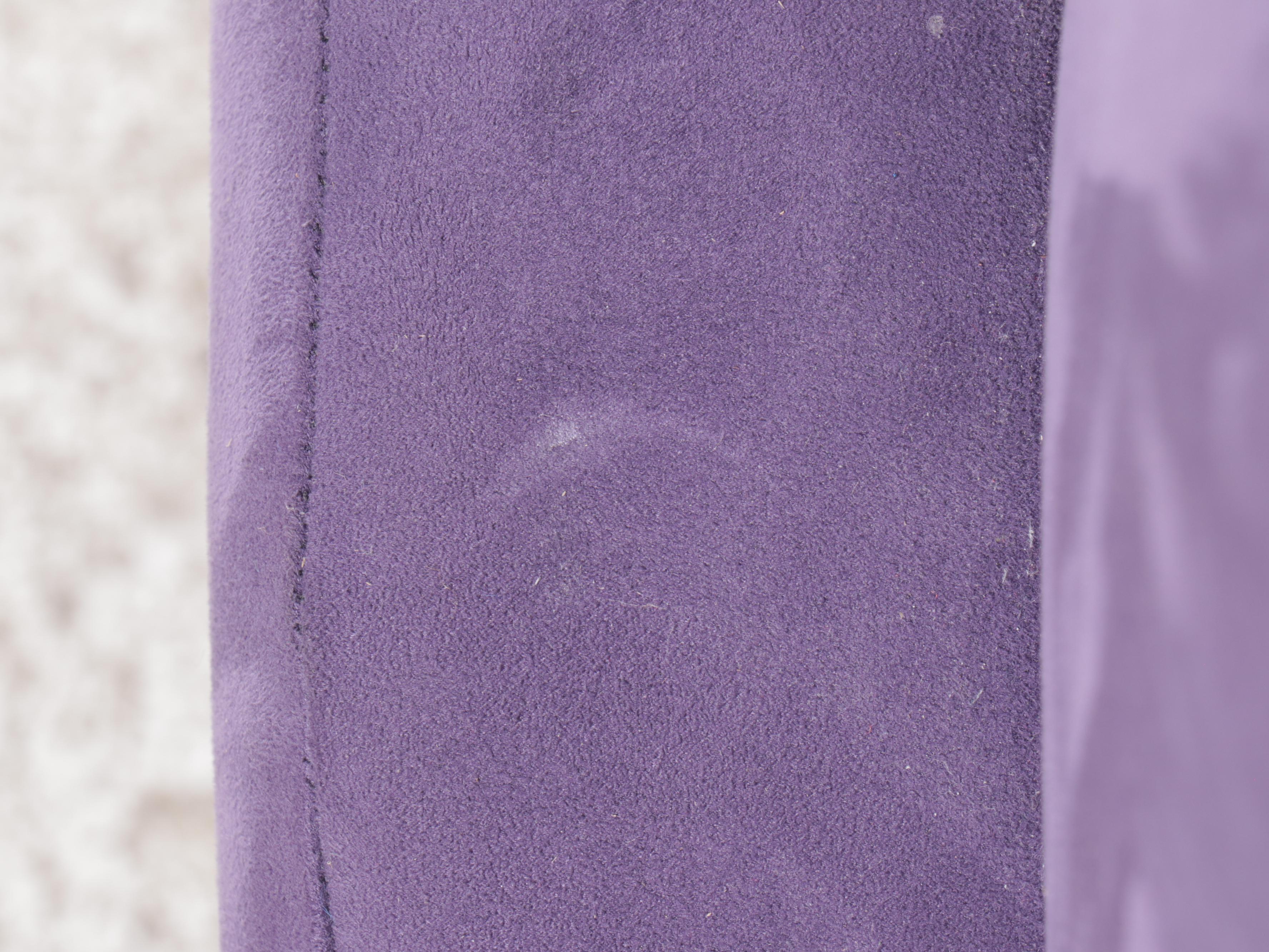 Modern Purple Upholstered Sectional with Armchair and Ottoman