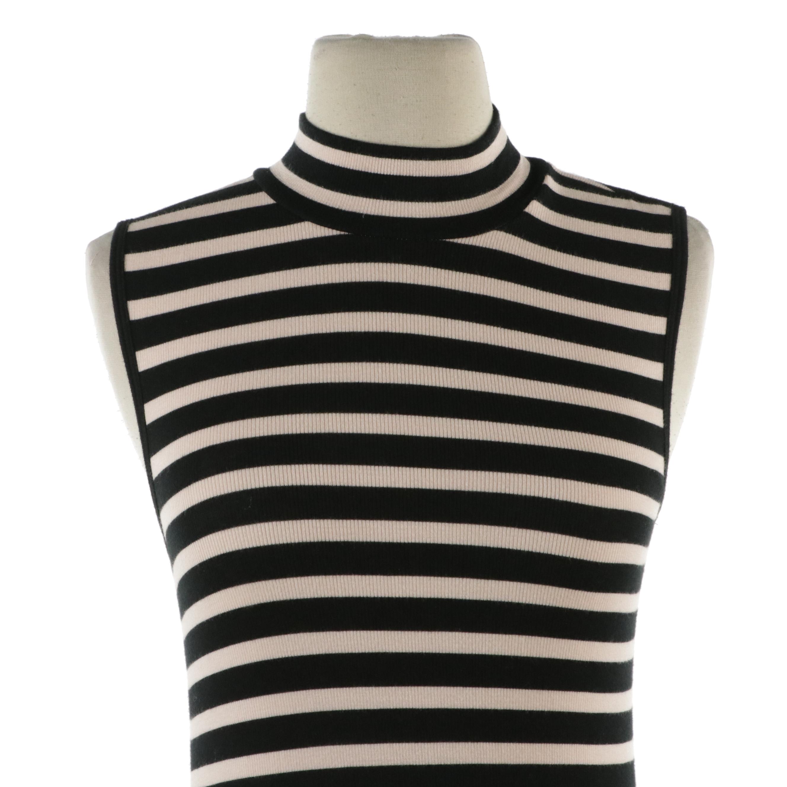 ATM Striped Sleeveless Midi Dress & Derek Lam 10 Crosby Striped Button-Up Dress