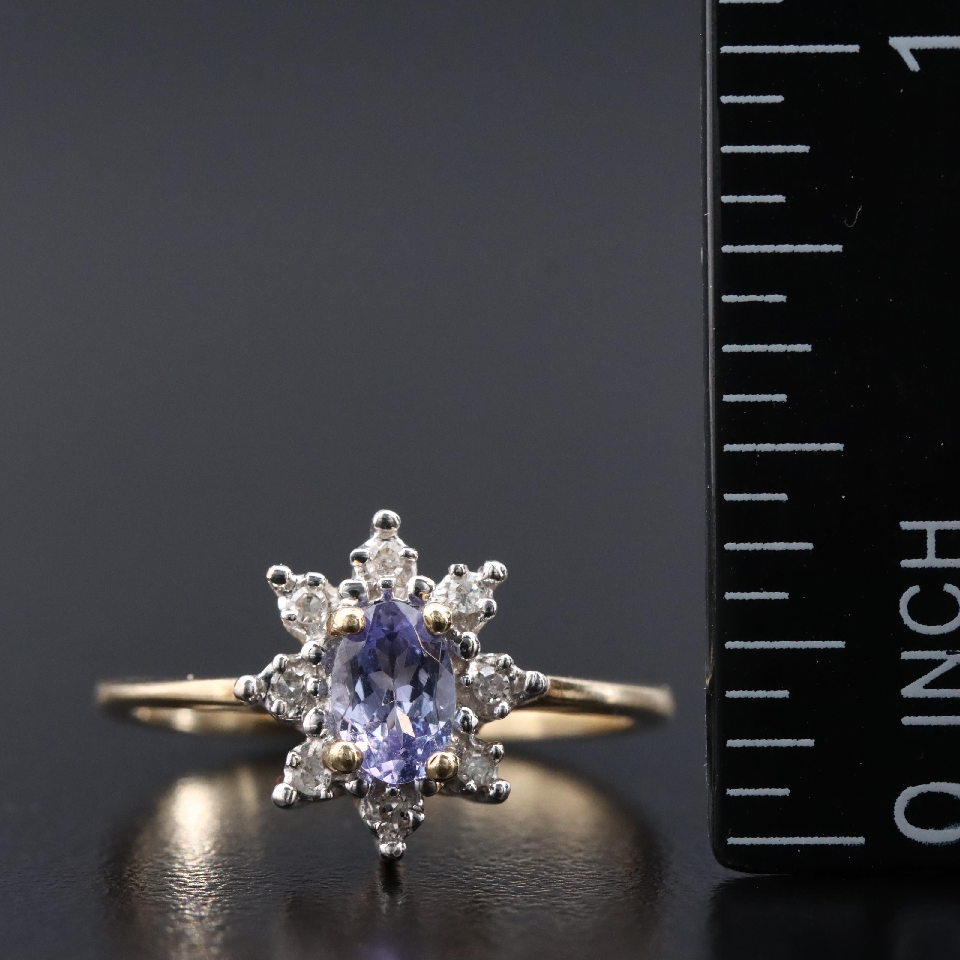 10K Tanzanite and Diamond Ring