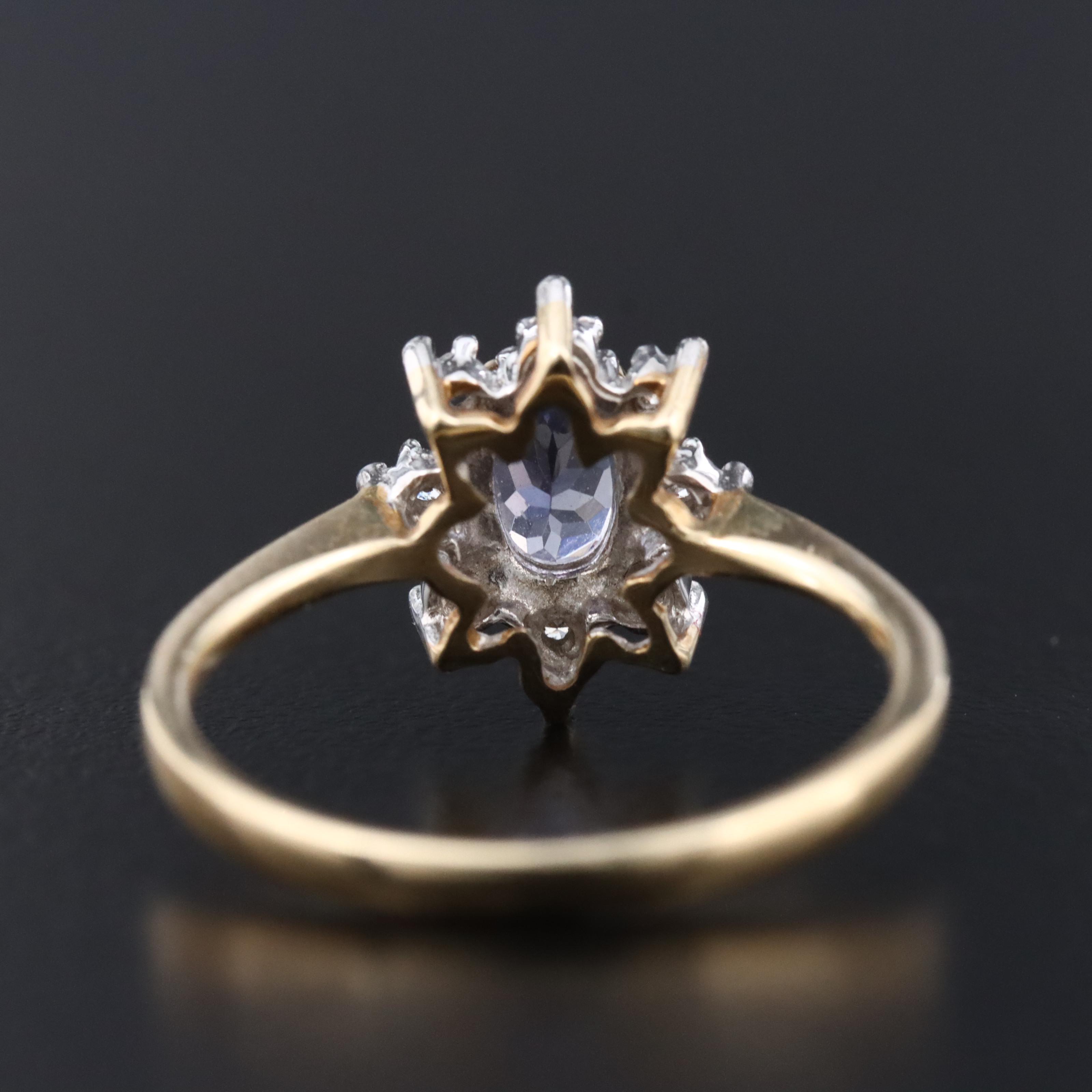 10K Tanzanite and Diamond Ring