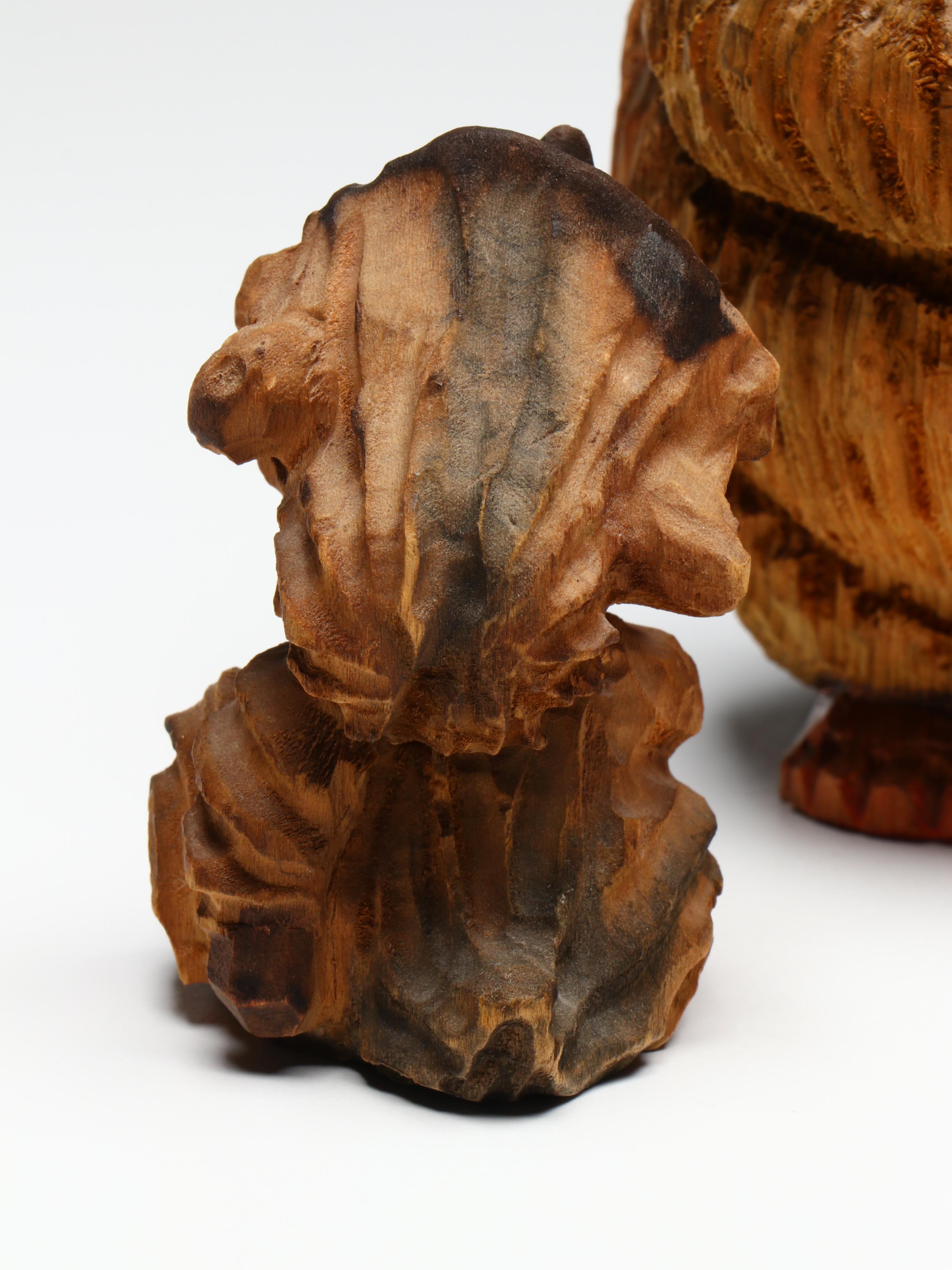 Norwegian Carved Wood Trolls, Mid to Late 20th Century