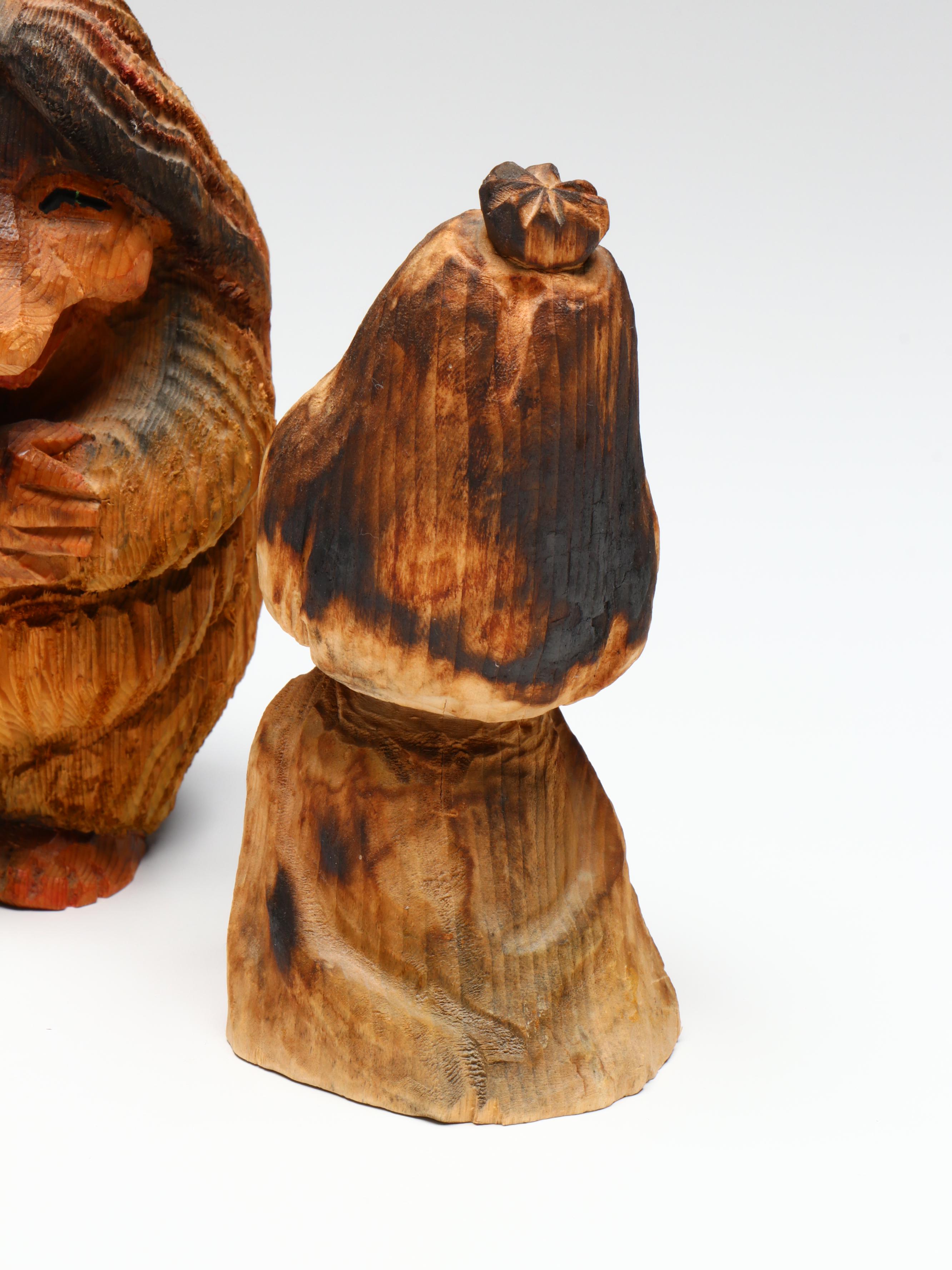Norwegian Carved Wood Trolls, Mid to Late 20th Century