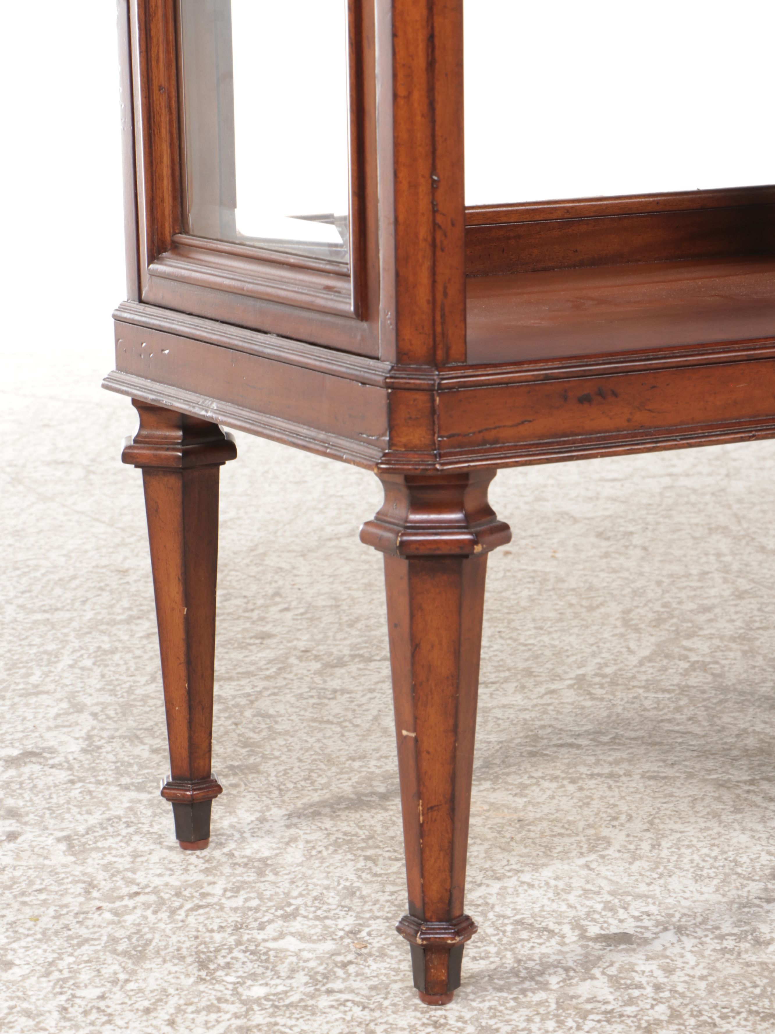 Louis XV Style Mahogany Vitrine with Tray Top