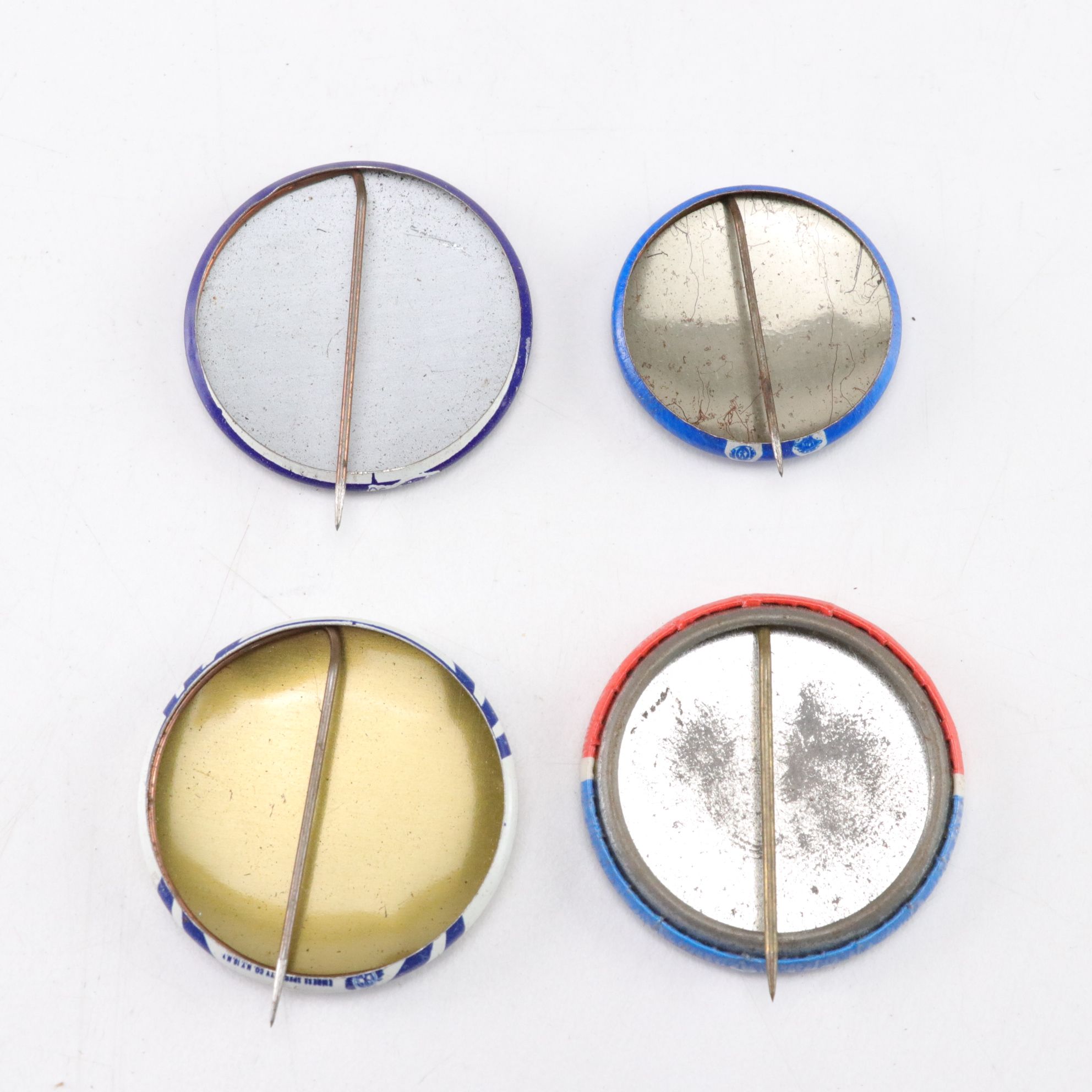 Iridescent Marbles with Political & Souvenir Pin Collection