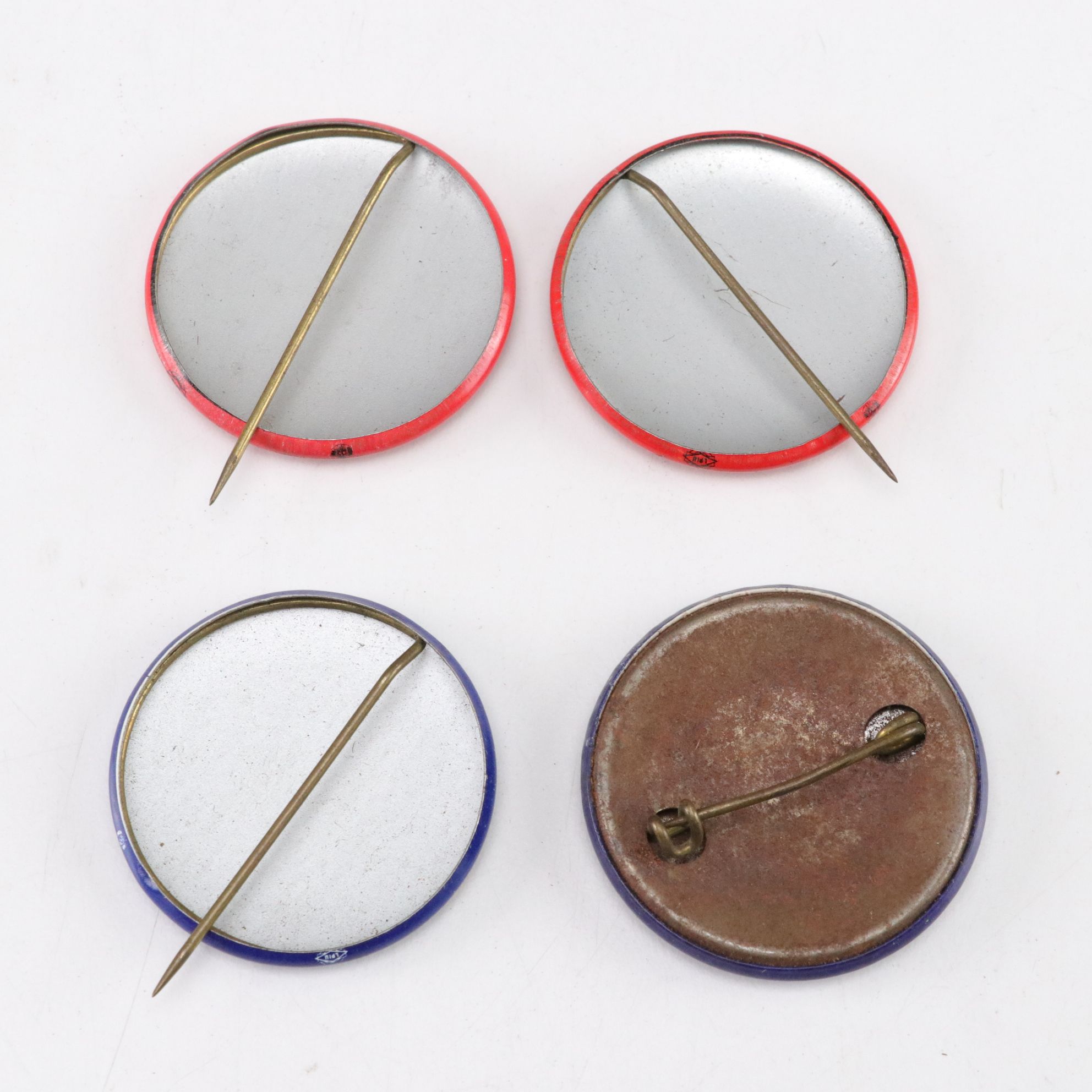 Iridescent Marbles with Political & Souvenir Pin Collection