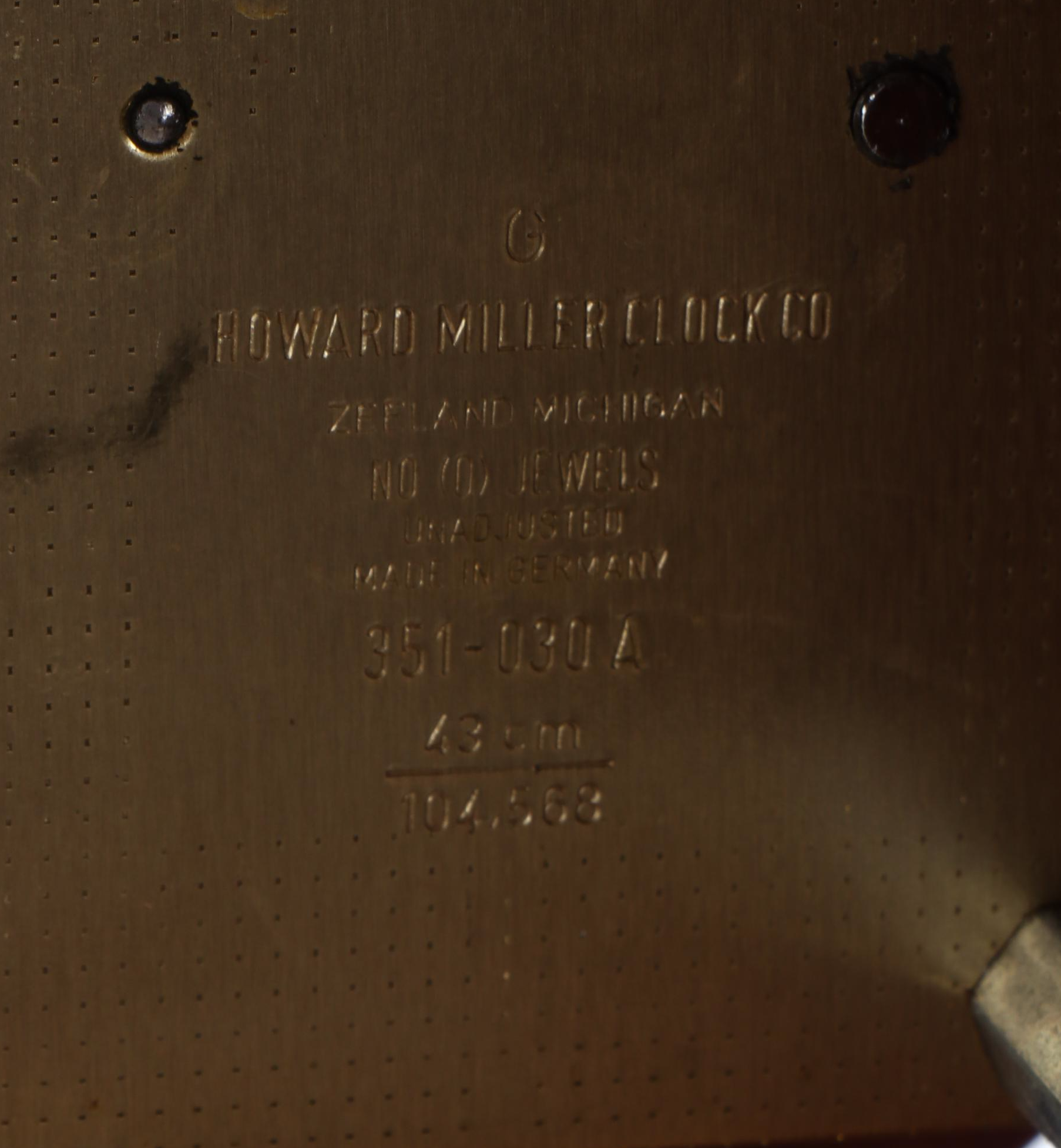 Howard Miller Wooden Wall Clock