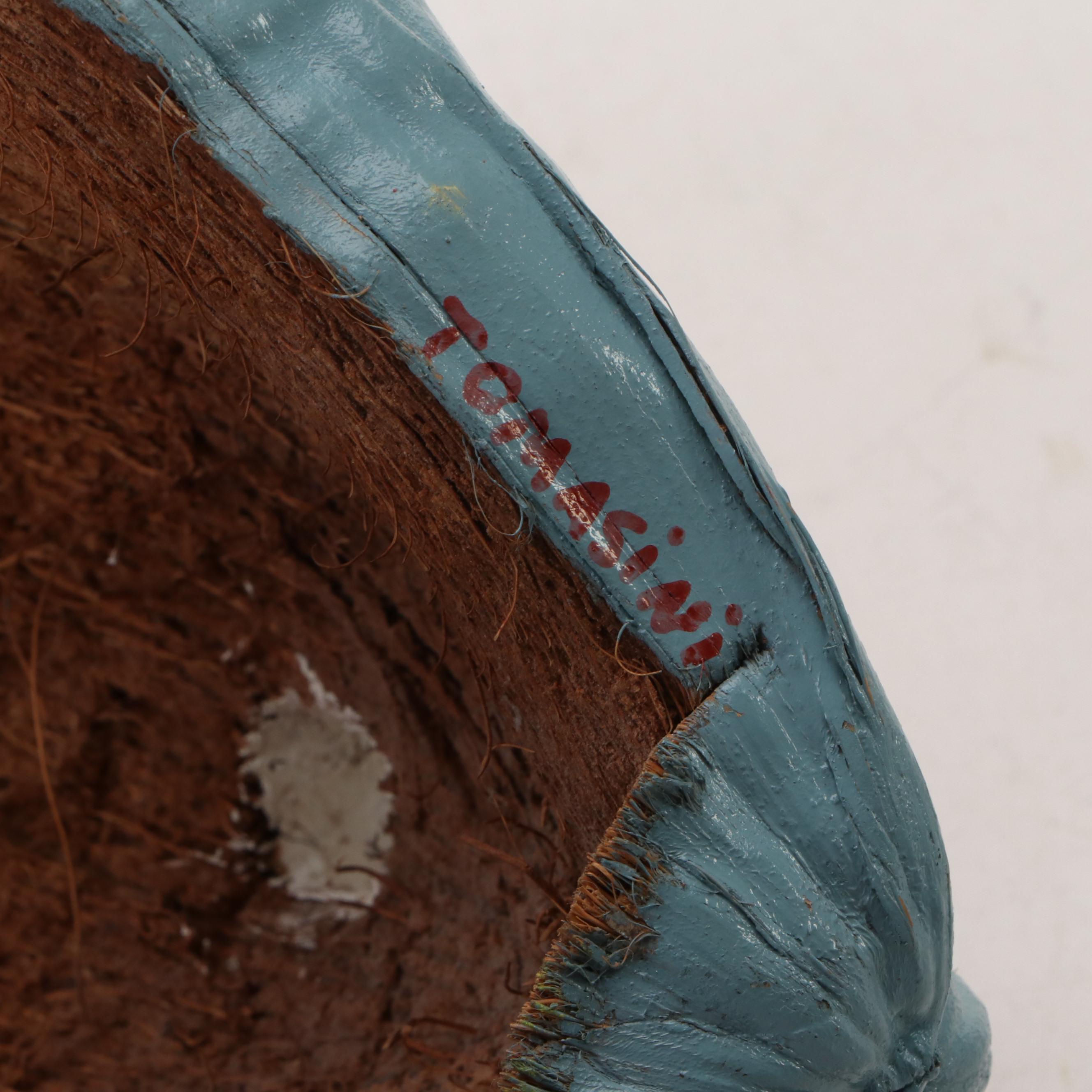 Tomasini Signed Loíza Aldea Puerto Rico Polychrome Vejigante Festival Mask