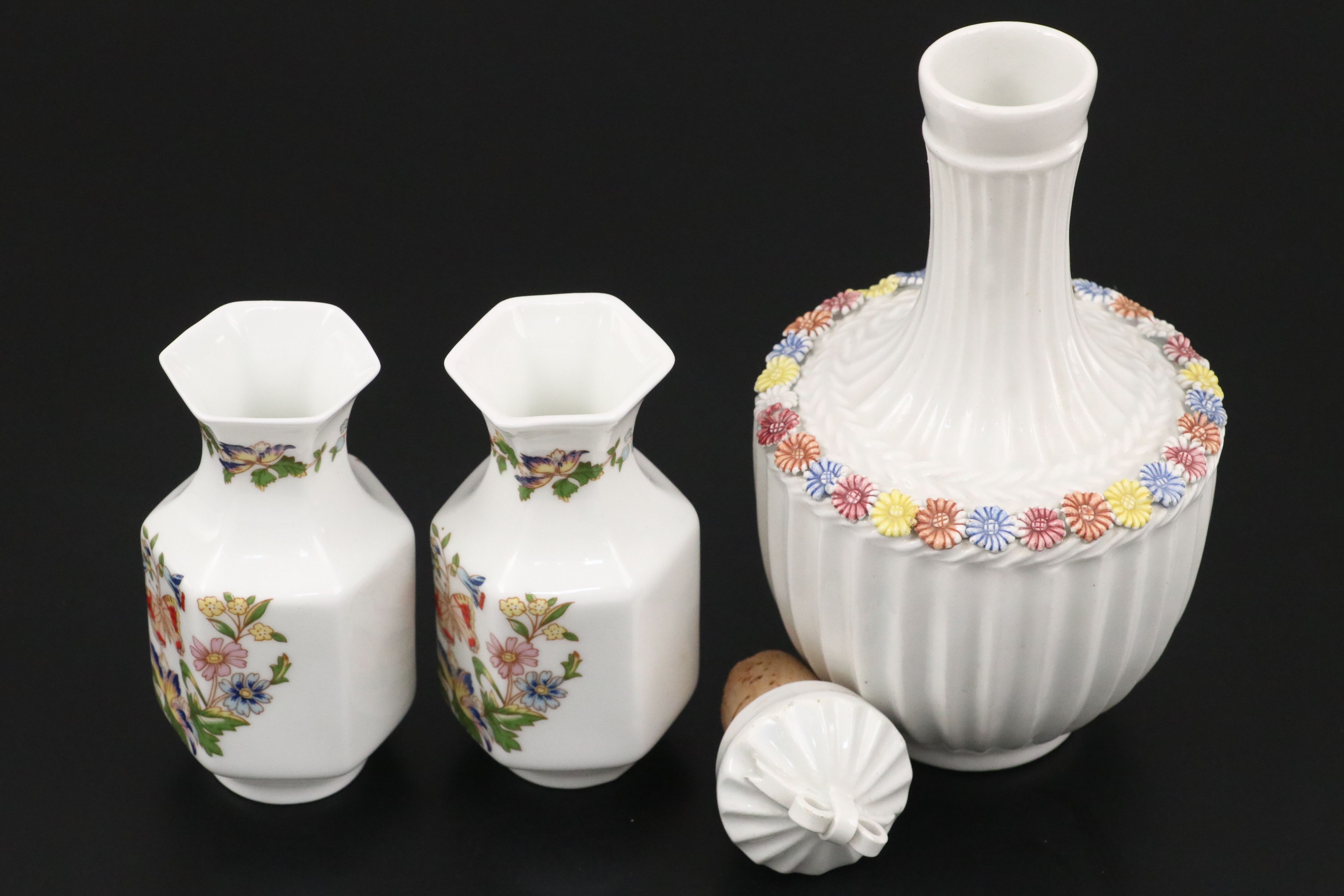 Halcyon Days Figural Perfume Bottle with Aynsley and Other Decor