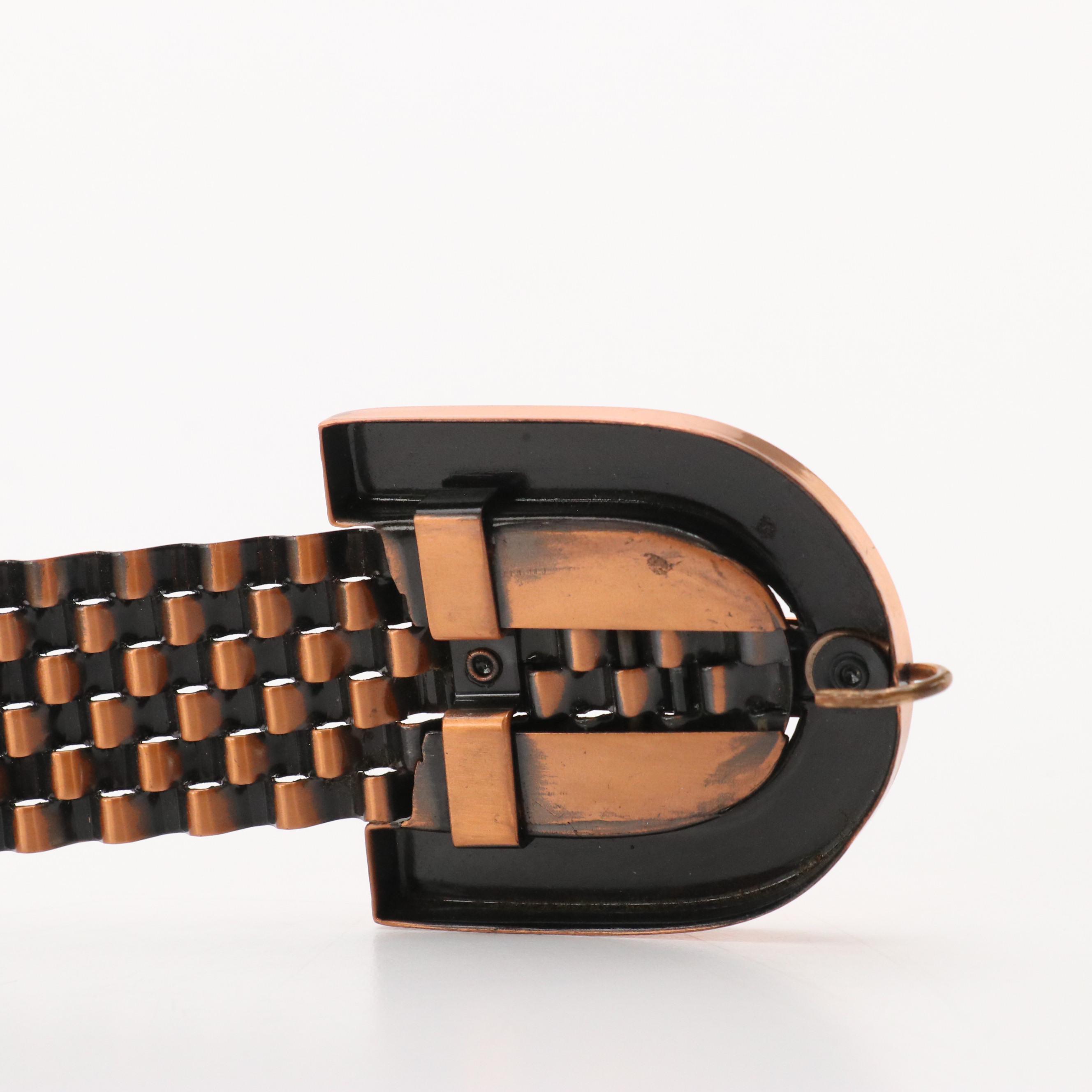 Renoir Modernist Woven Copper Belt, Mid-20th Century