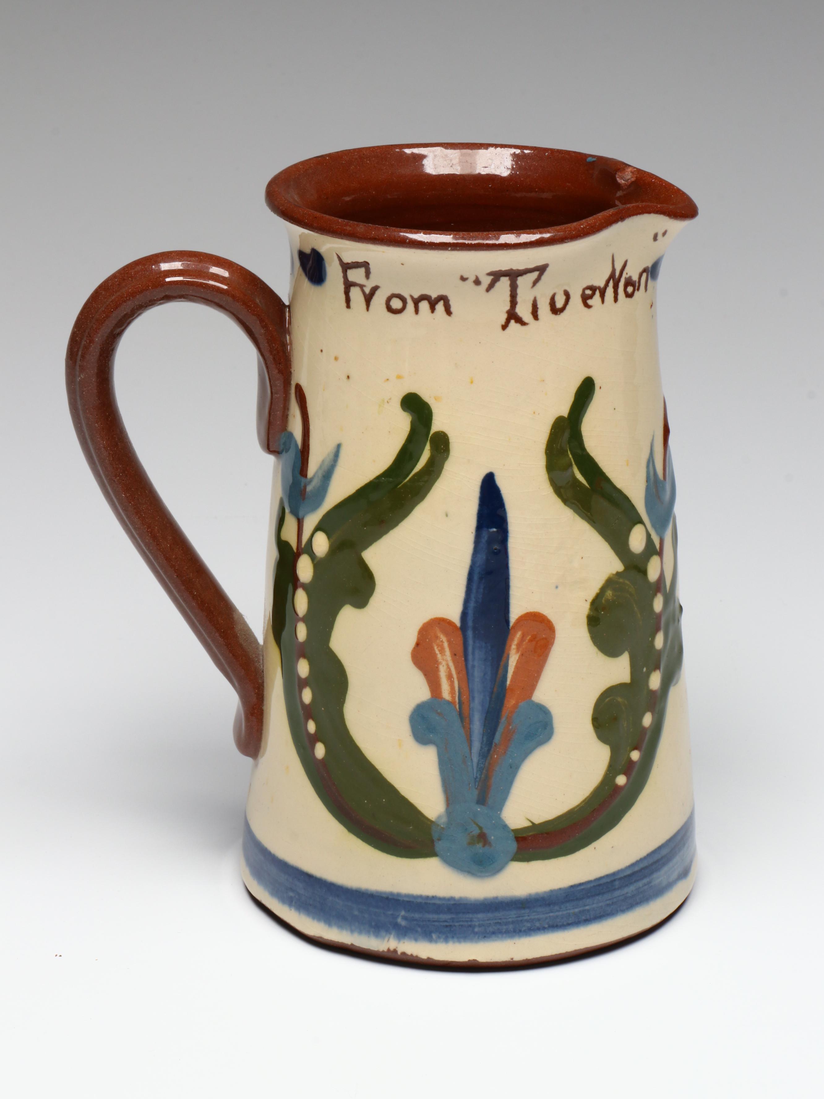 English Torquay Motto Ware Tableware with Aluminia "Morgenfrue" Plates