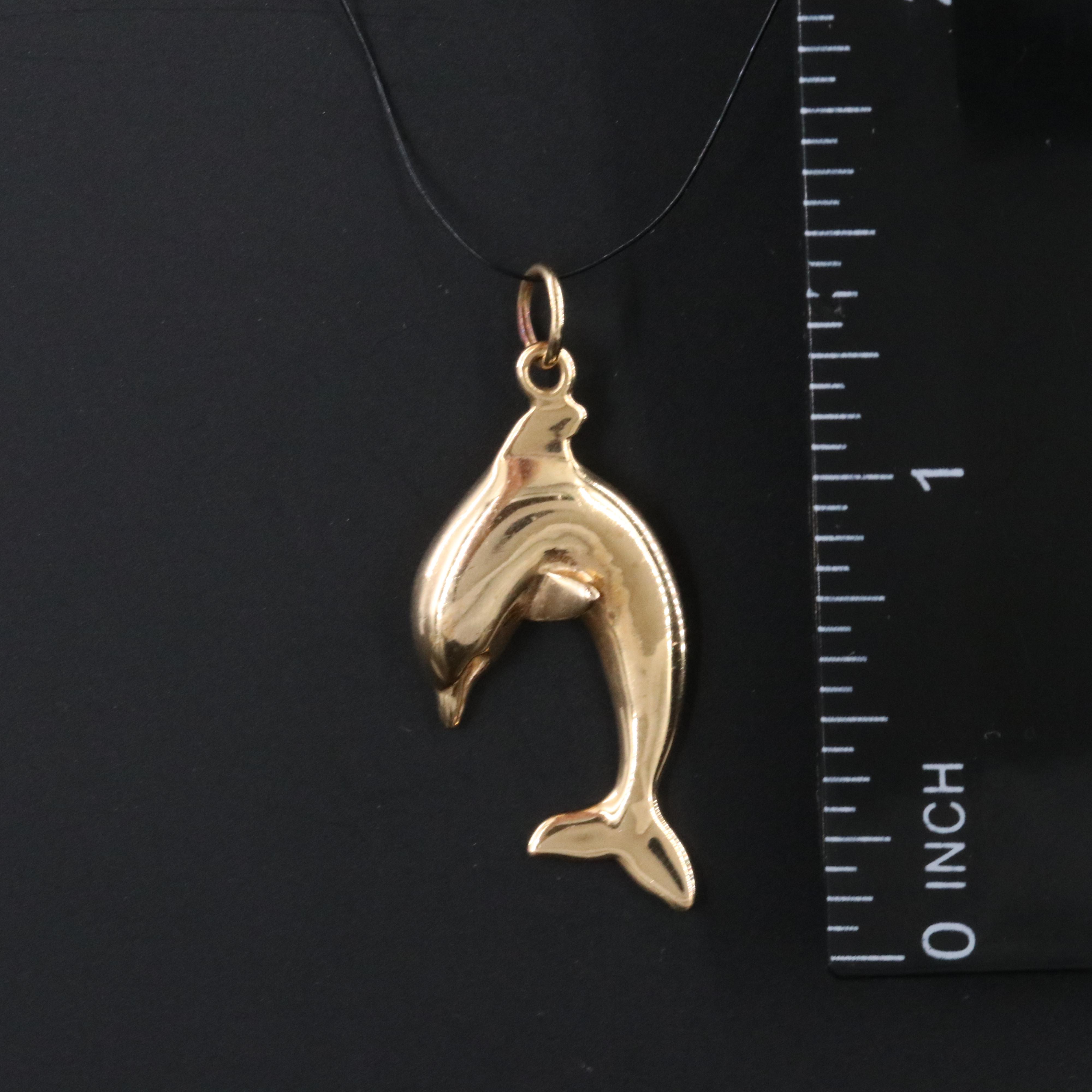 14K Dolphin Pendant