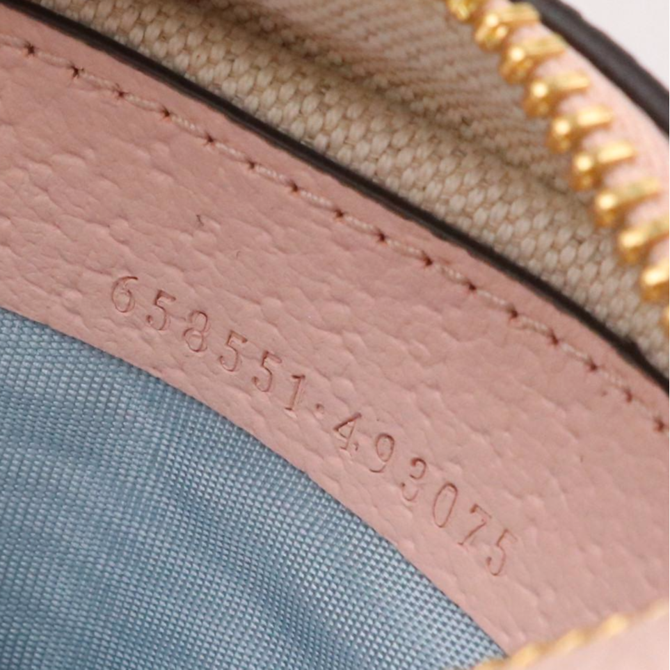 Gucci Mini Ophidia Bag in Jumbo GG Canvas and Baby Pink Leather Trim, With Box