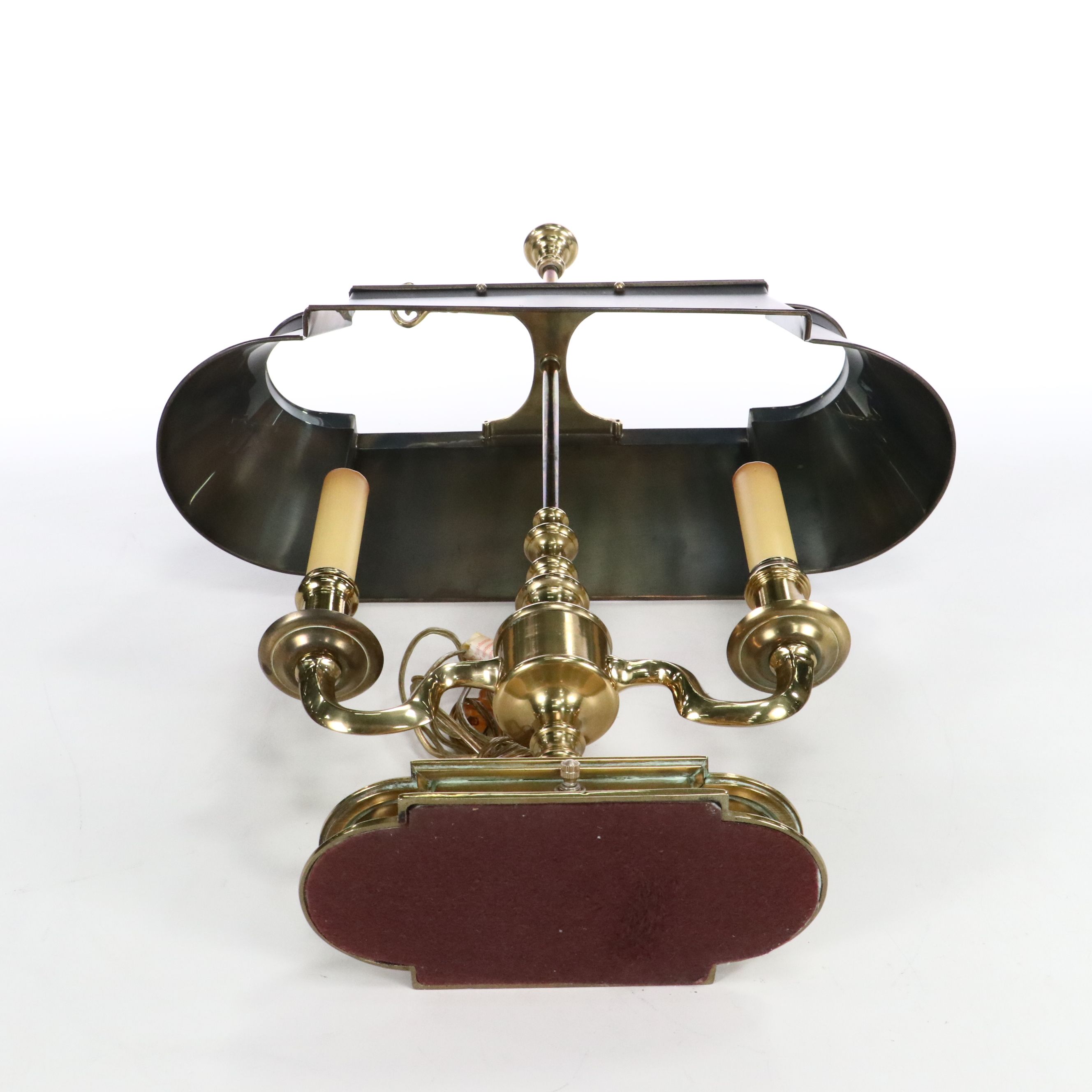 Bouillotte Brass Table Lamp with Black Tole Shade