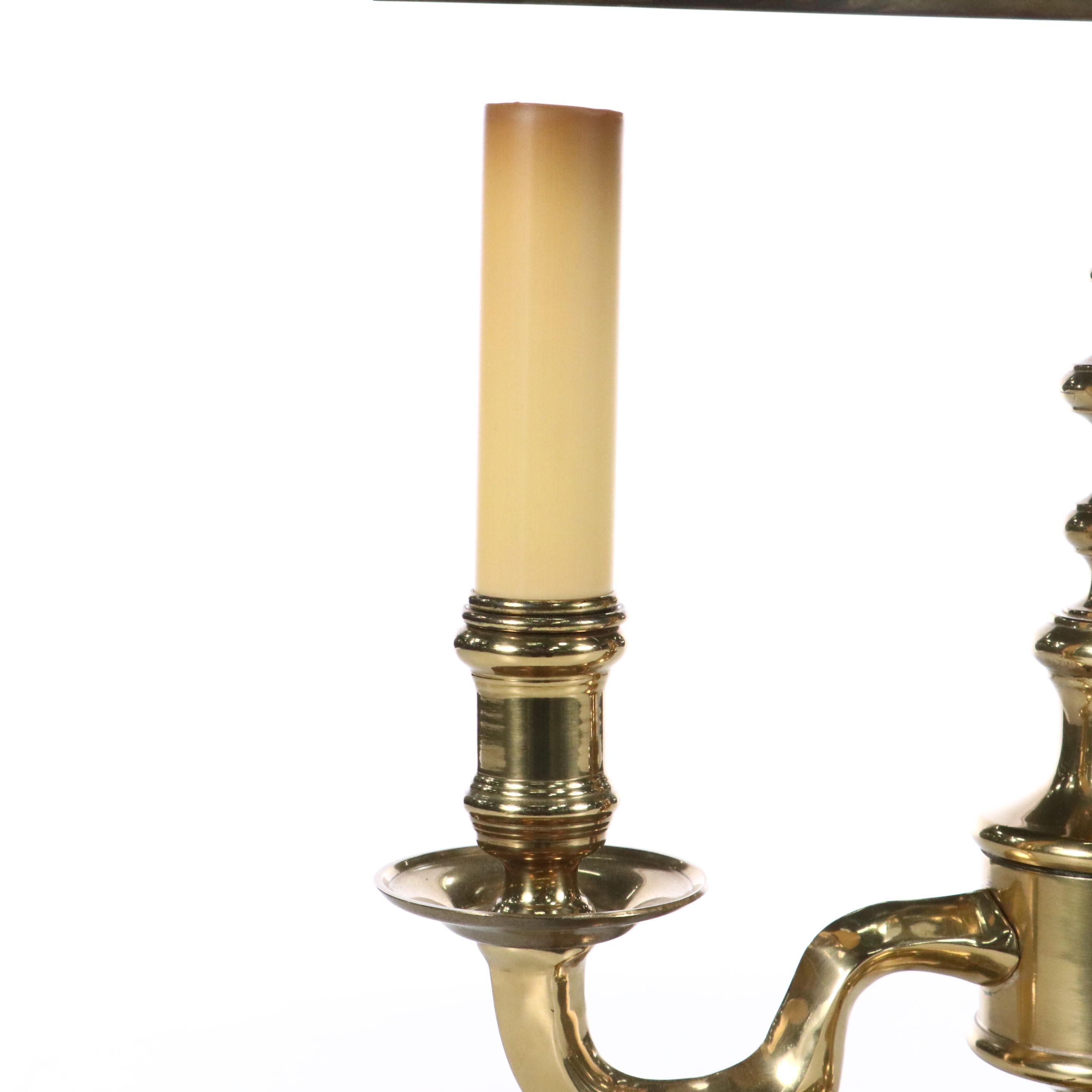 Bouillotte Brass Table Lamp with Black Tole Shade
