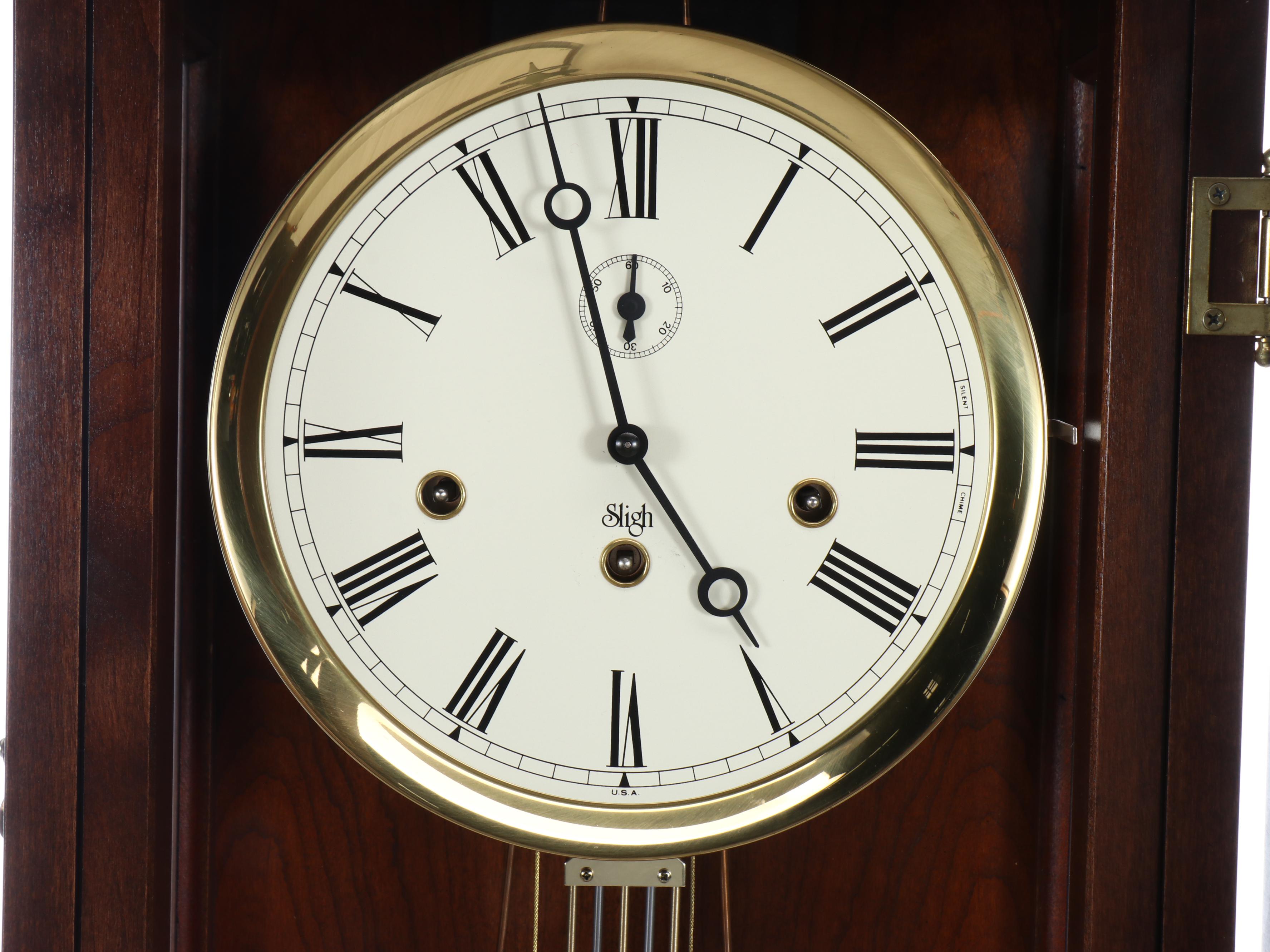 Federal Style Sligh Wooden Wall Clock