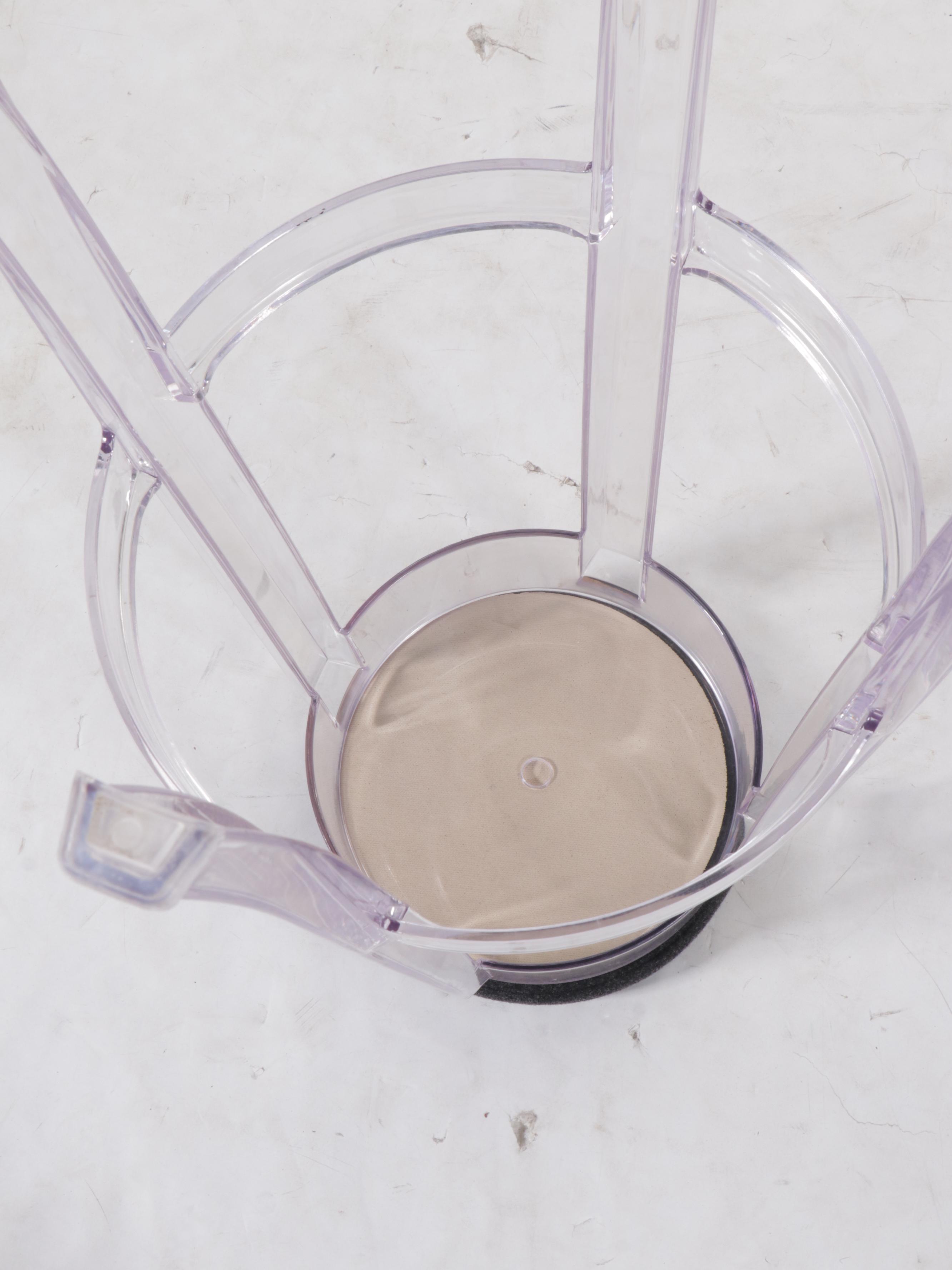 Woolly Clouds Contemporary Acrylic and Wool Barstool