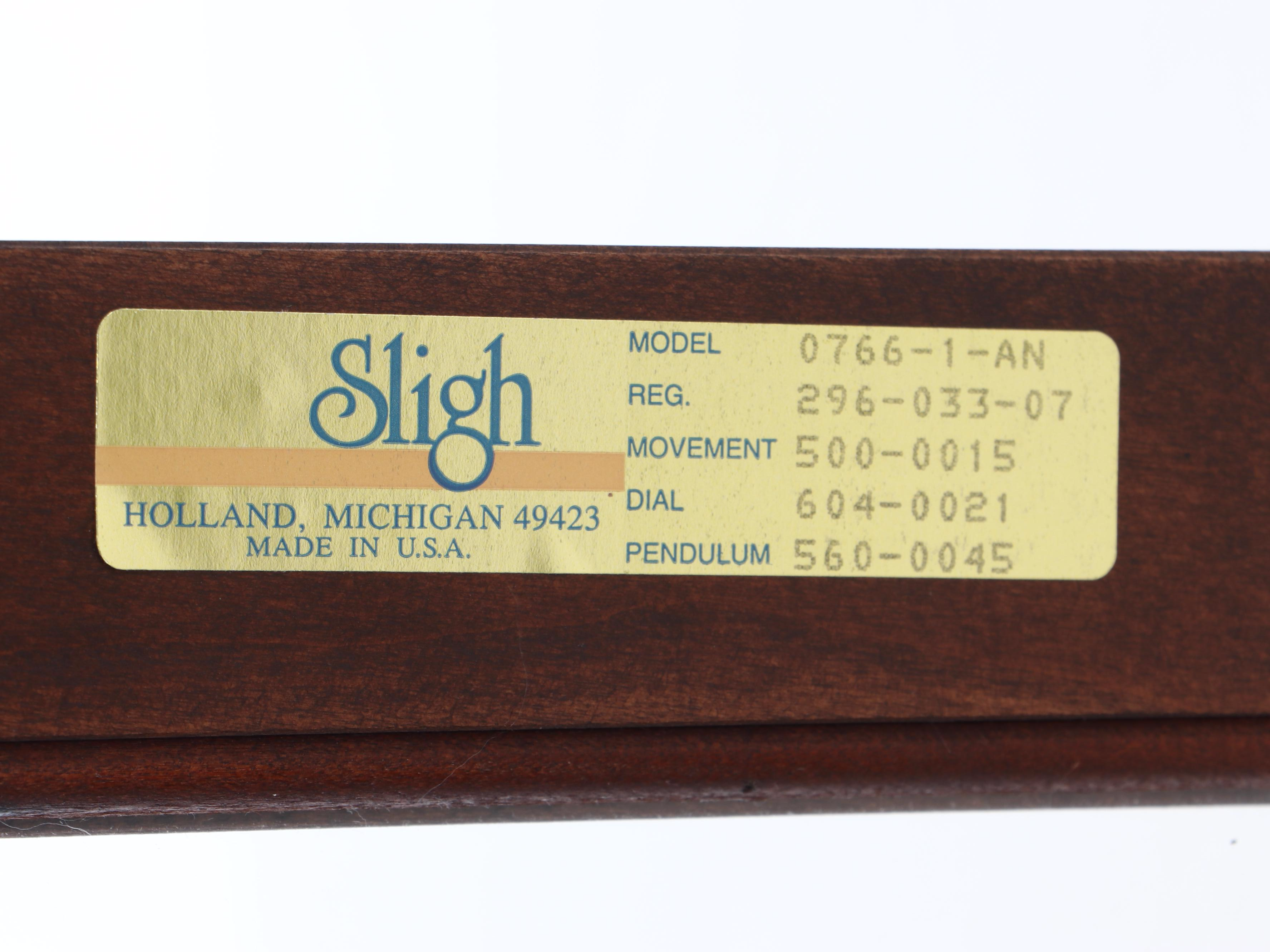 Federal Style Sligh Wooden Wall Clock