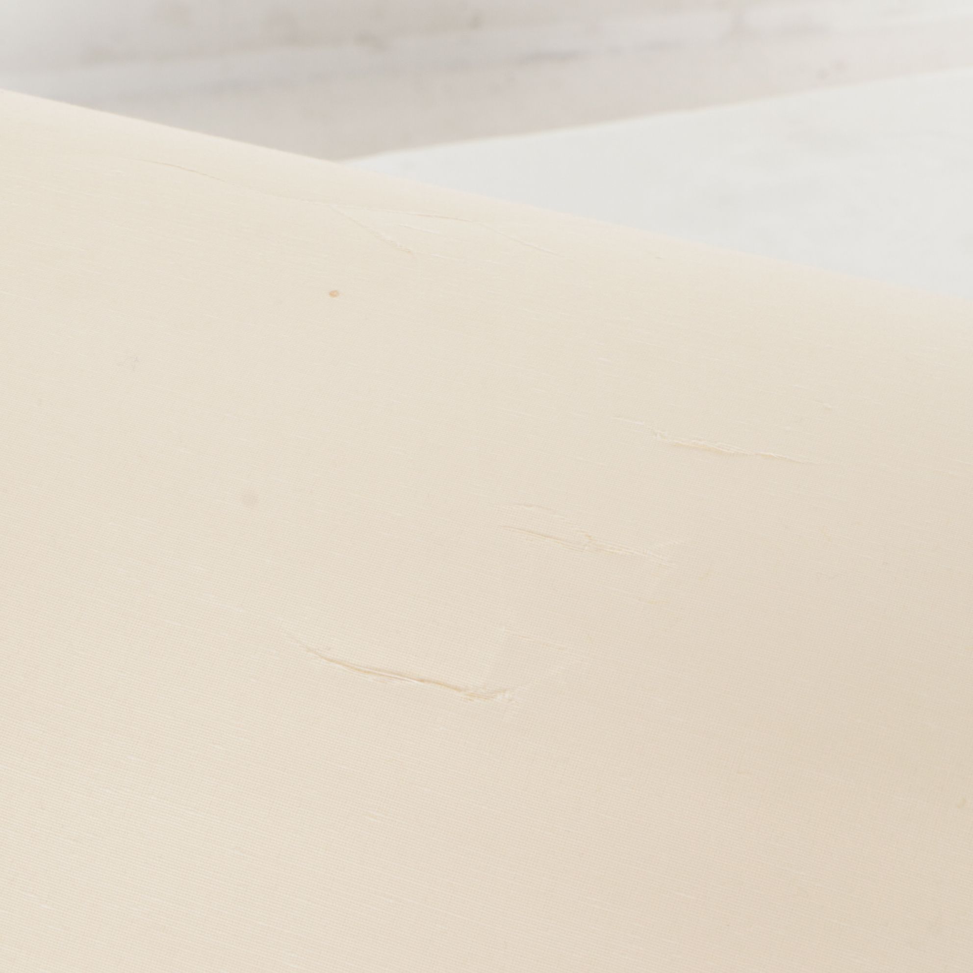 Cut Crystal Table Lamp with Cotton Shade, Mid-20th Century