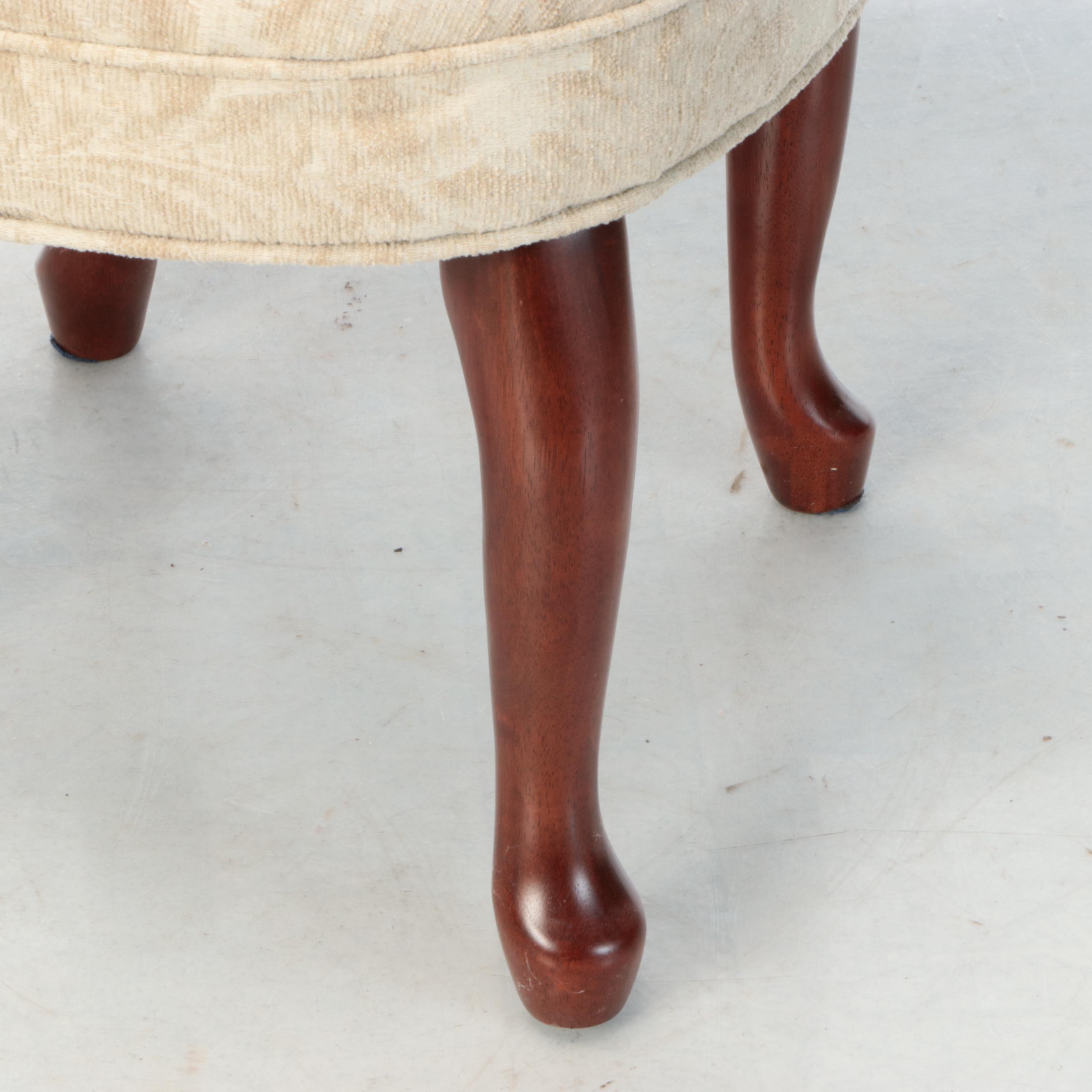 Queen Anne Style Upholstered Accent Chair