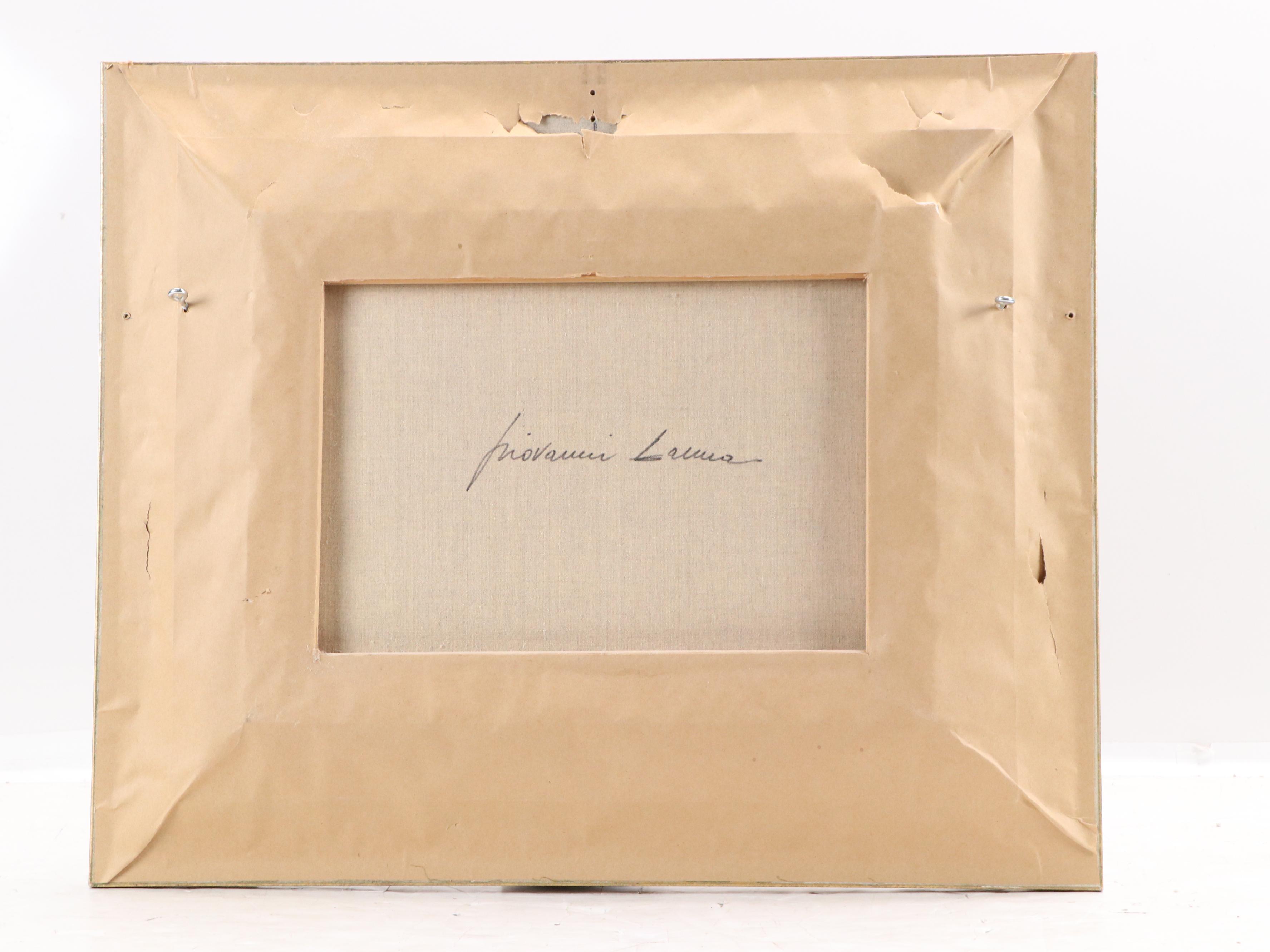 Giovanni Lanna Mixed Media Painting "L'abbaye de la Bastille," Late 20th Century