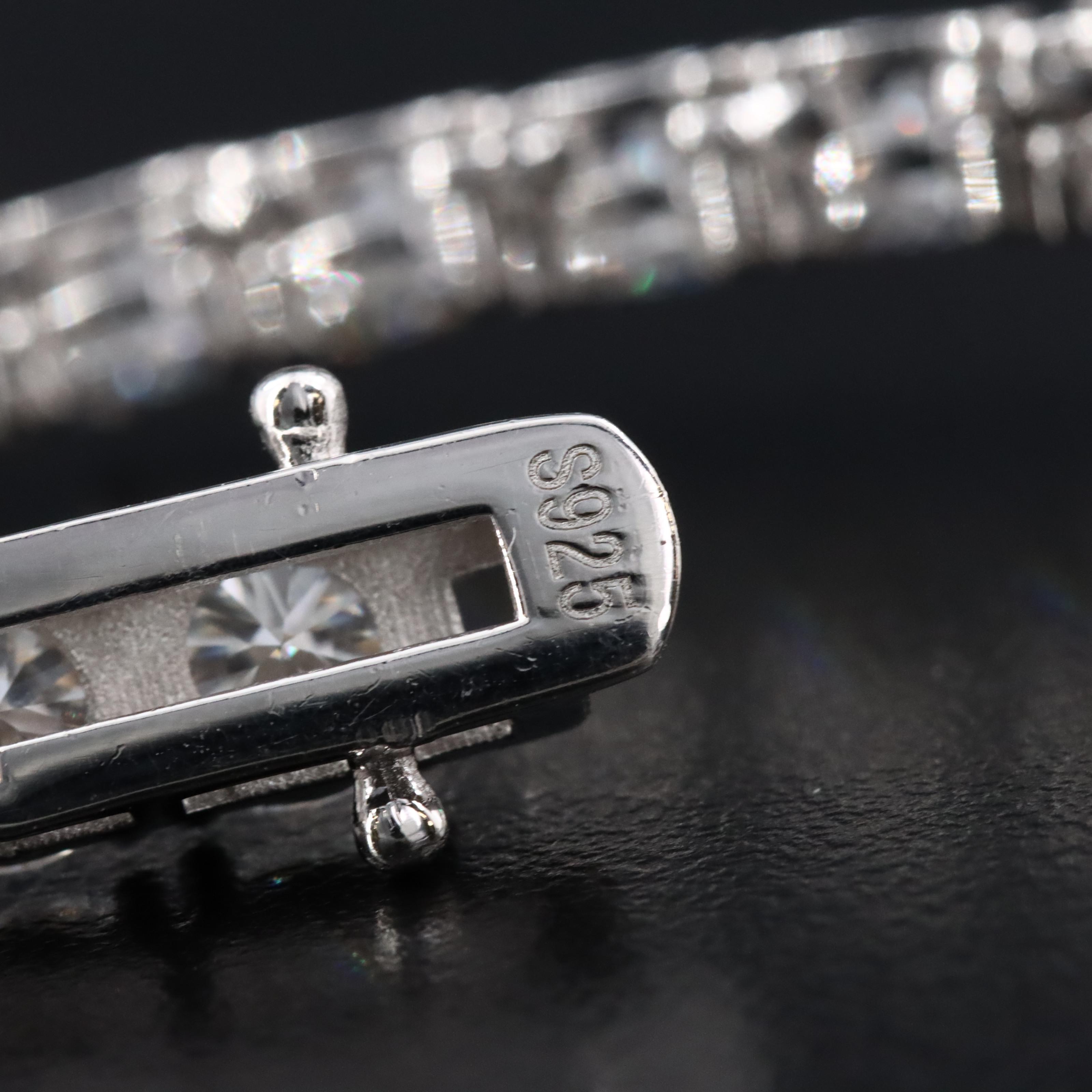 Sterling Moissanite Line Necklace