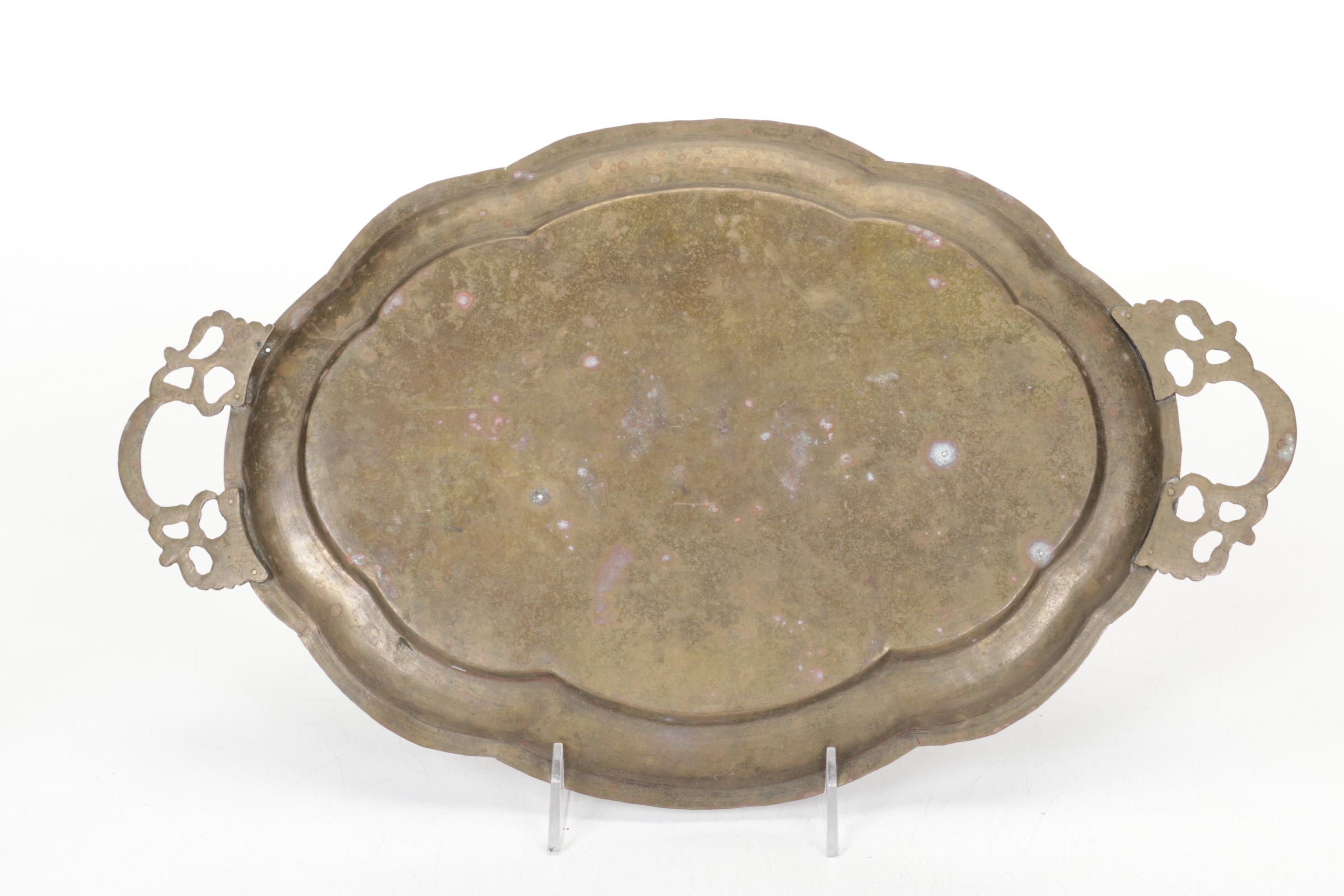 Solid Brass Candle Holders, Serving Tray & More