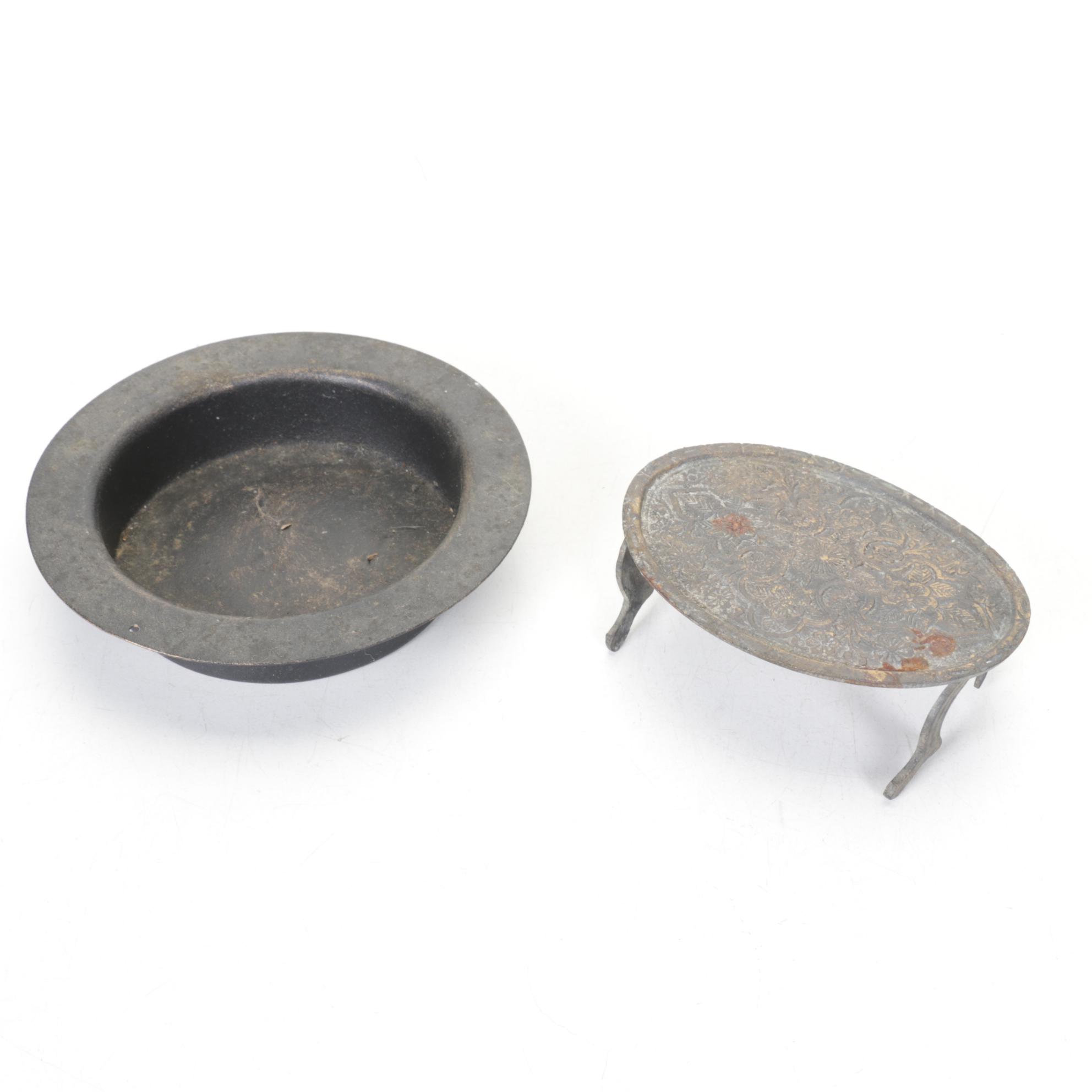 Solid Brass Candle Holders, Serving Tray & More