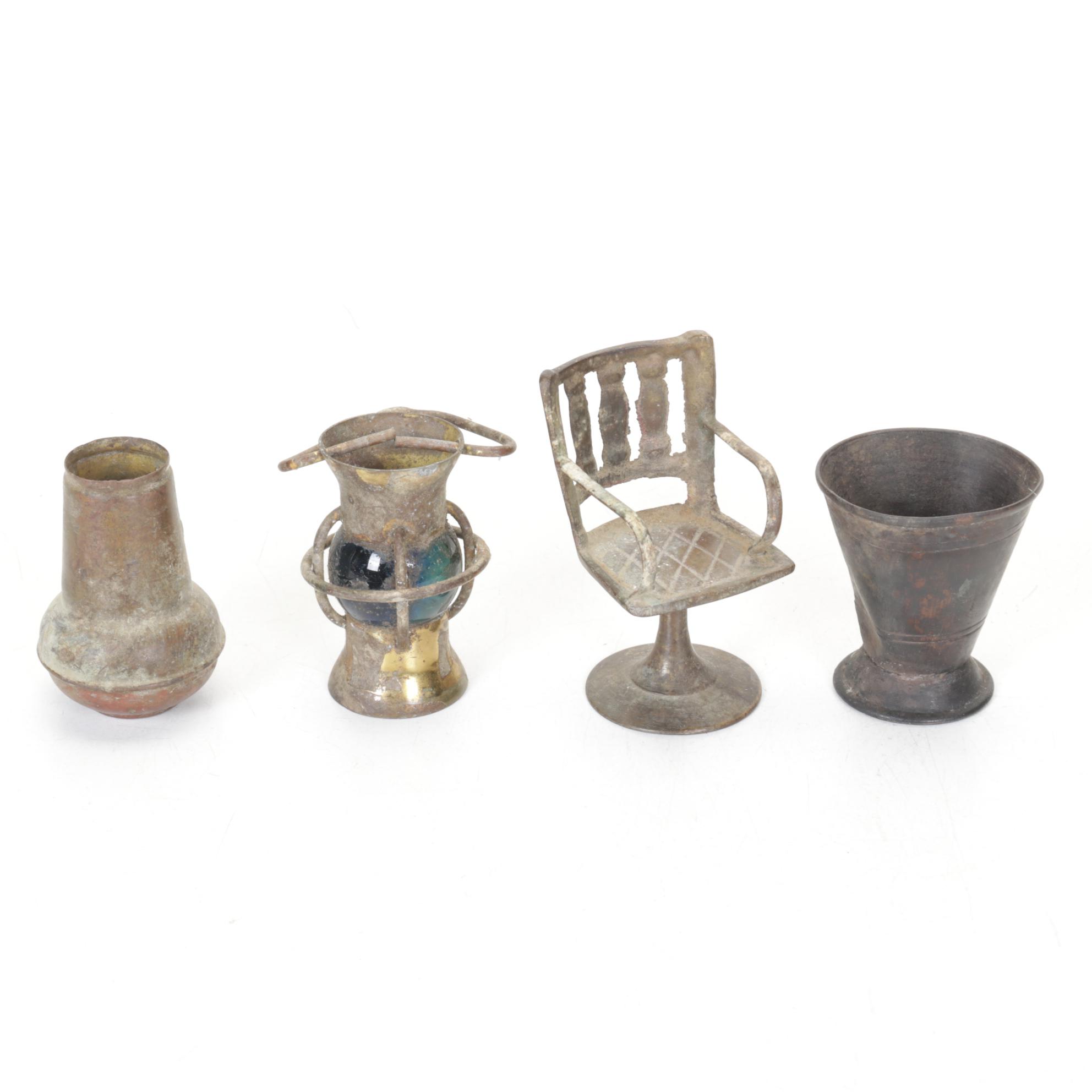 Solid Brass Candle Holders, Serving Tray & More