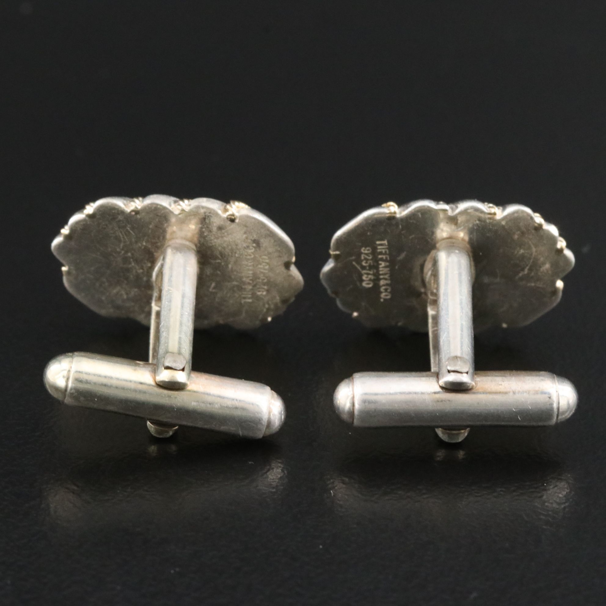 Tiffany & Co. Sterling and 18K Twist Rope Cufflinks