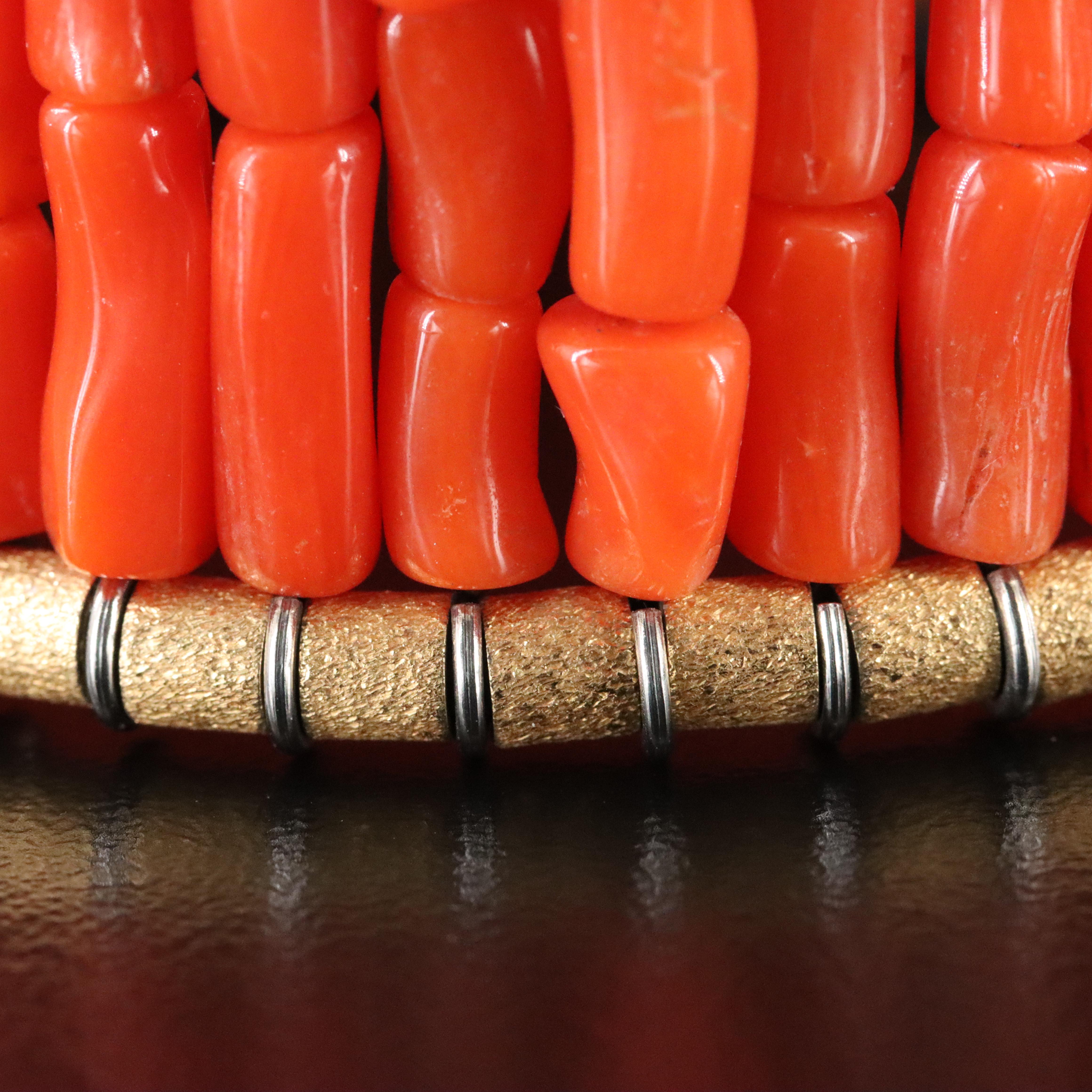 Coral Bracelet with 14K Bead Accents