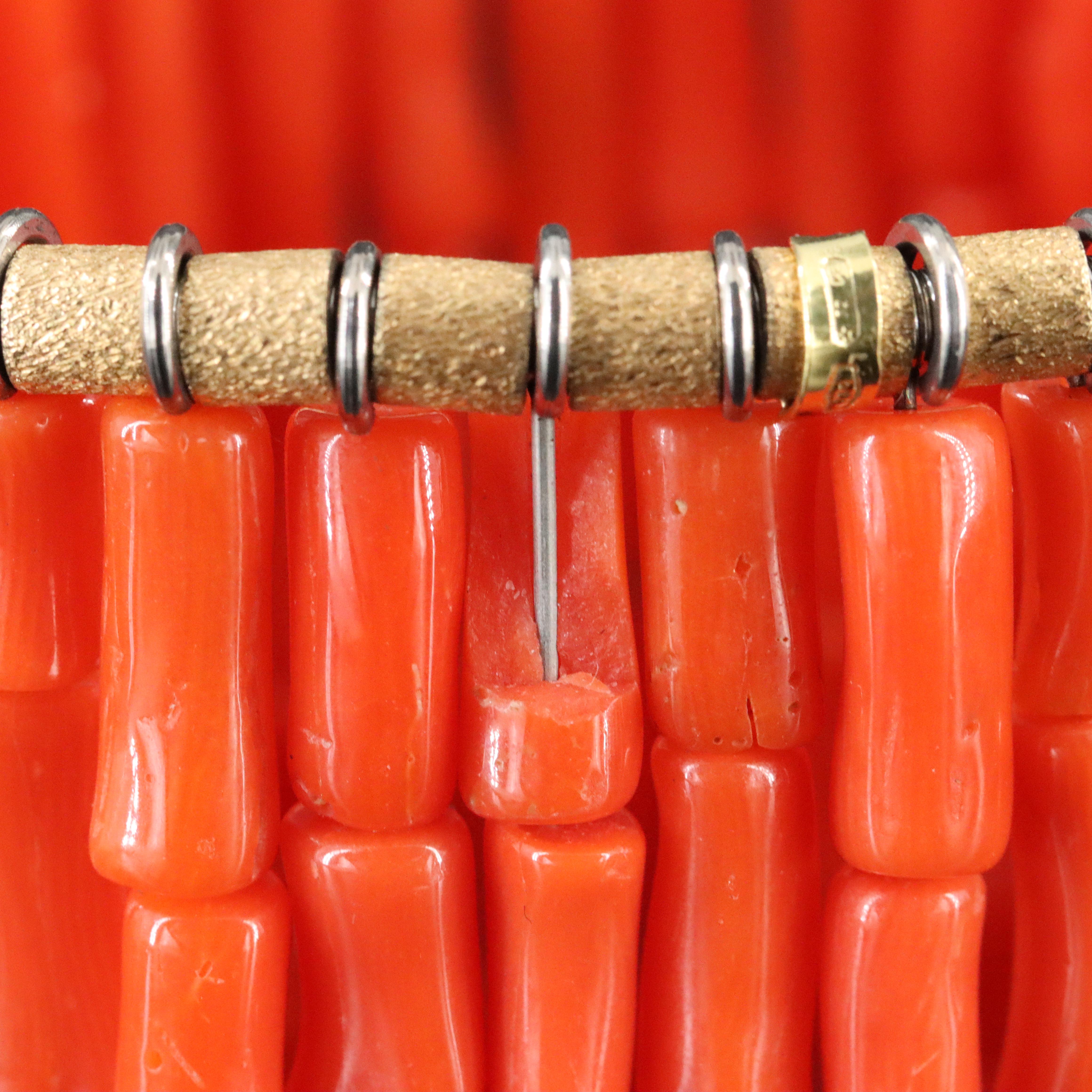 Coral Bracelet with 14K Bead Accents