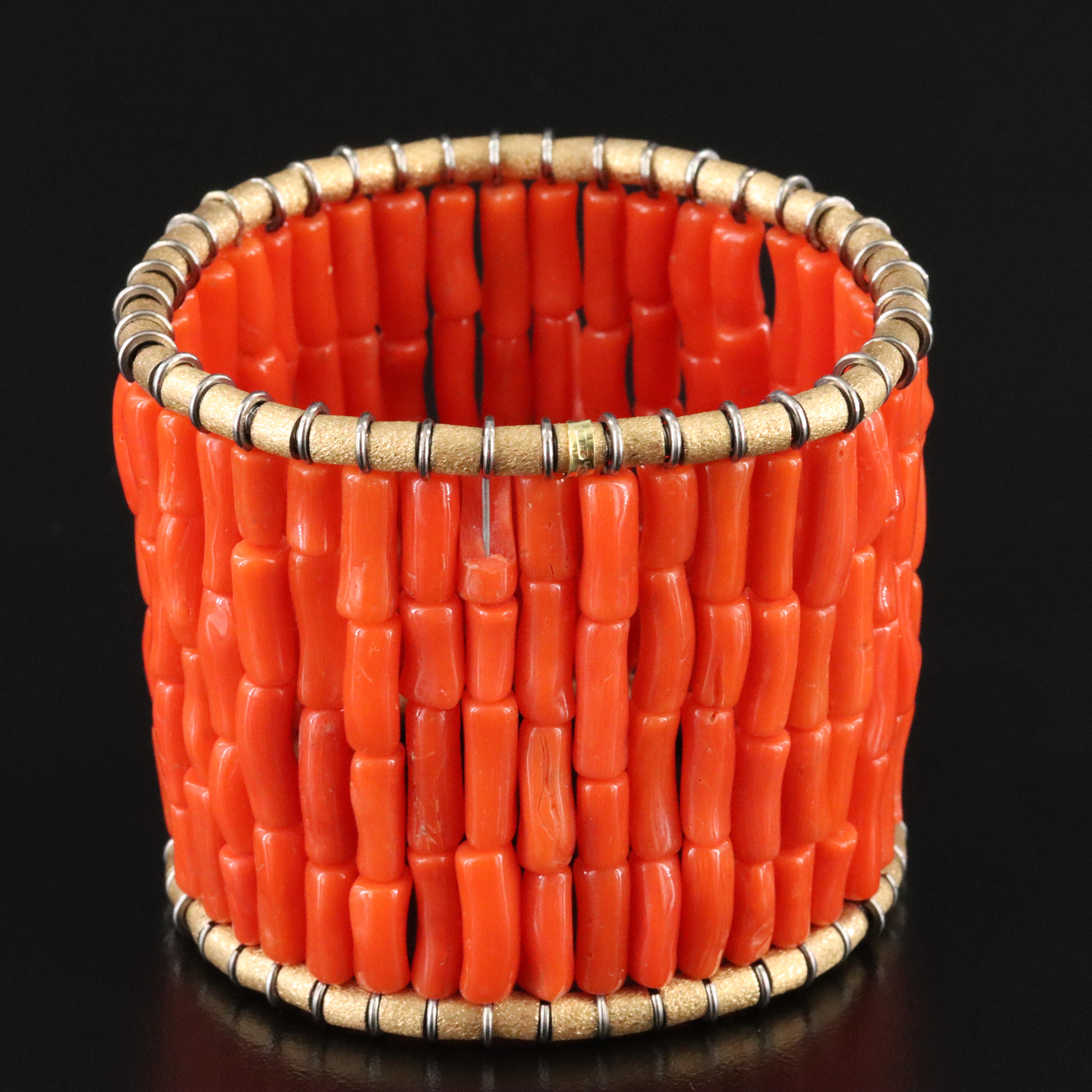Coral Bracelet with 14K Bead Accents