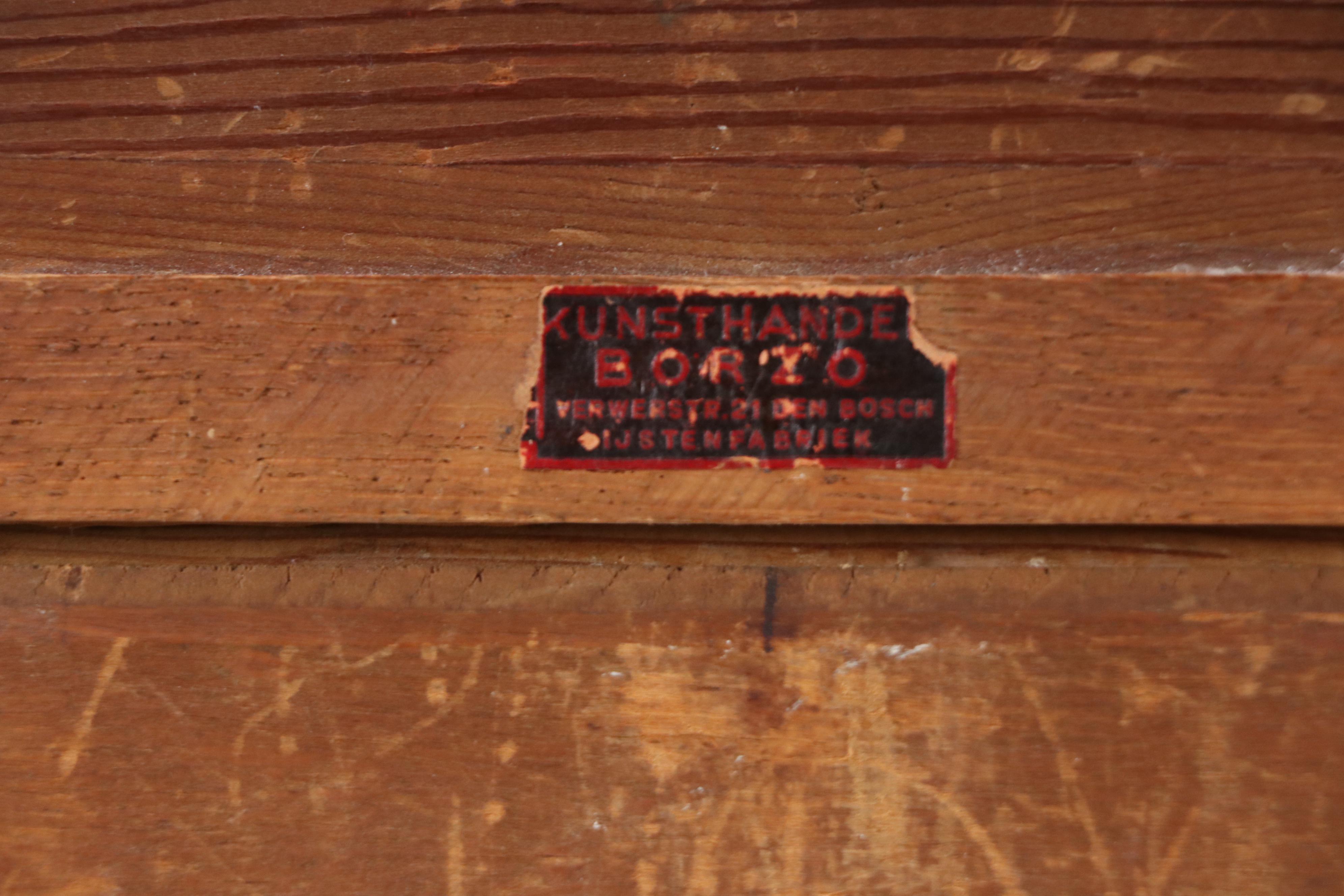 Dutch School Landscape Oil Painting of Riverside Home and Boater, 19th C.