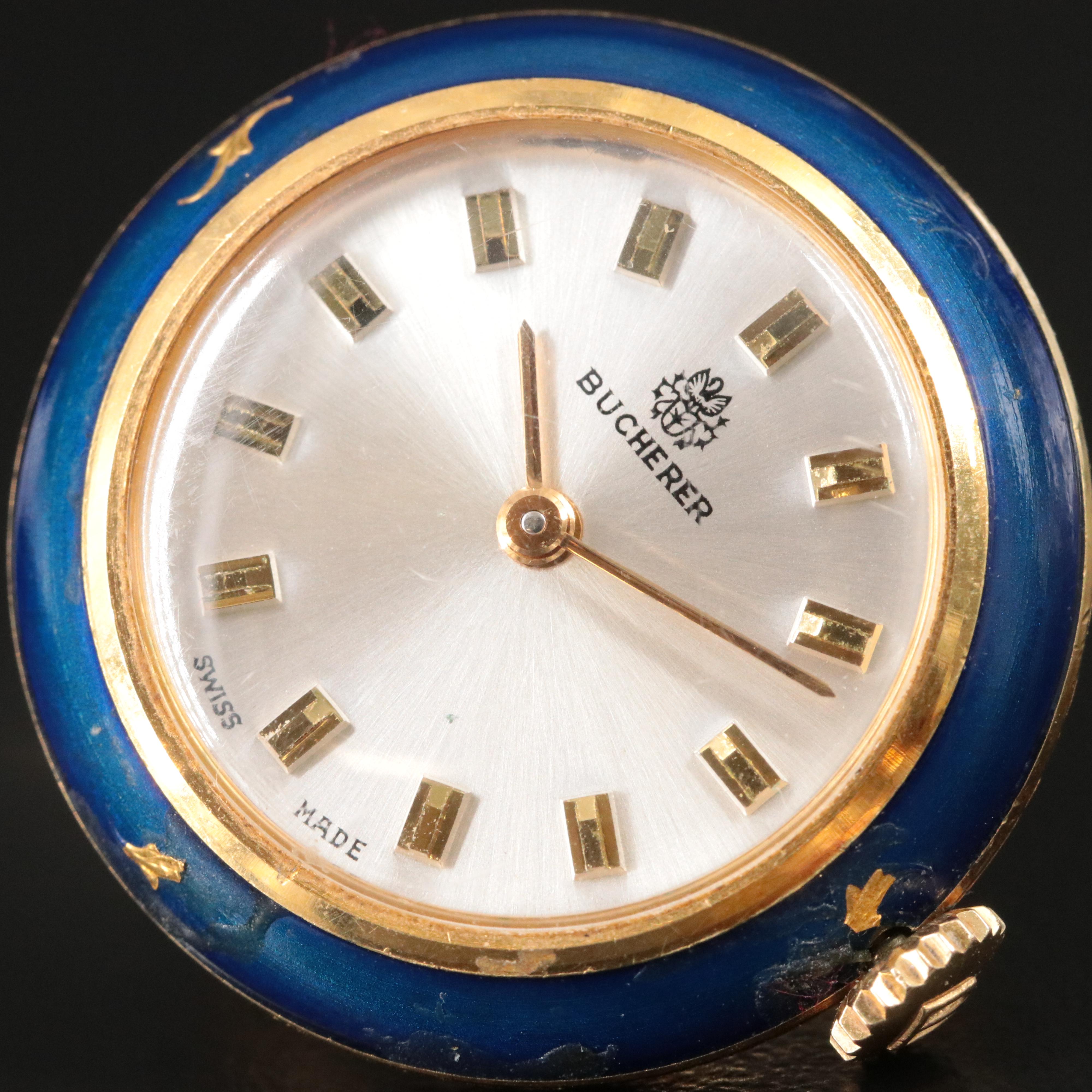 Bucherer Swiss Made Manual Wind Enamel Ring Watch