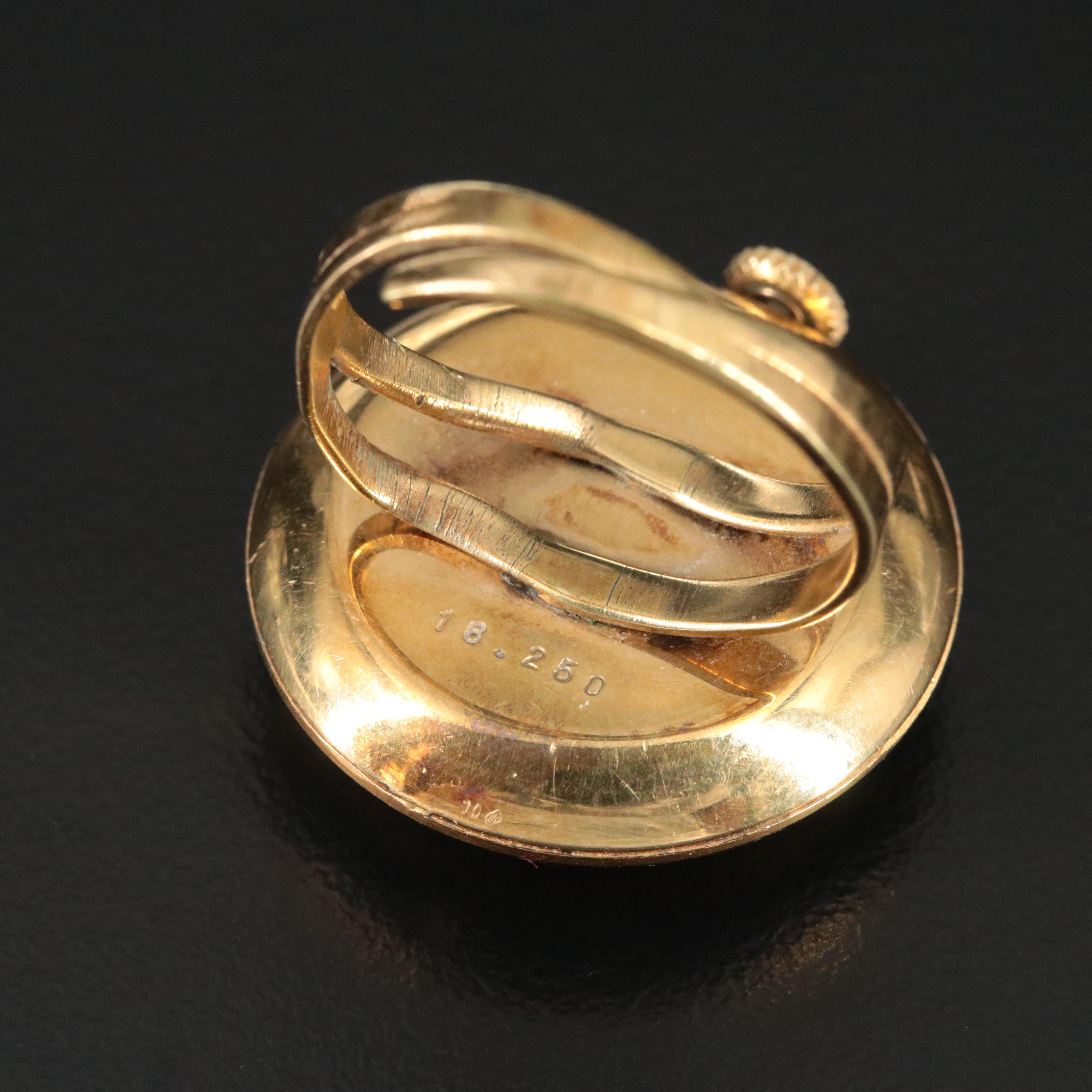 Bucherer Swiss Made Manual Wind Enamel Ring Watch