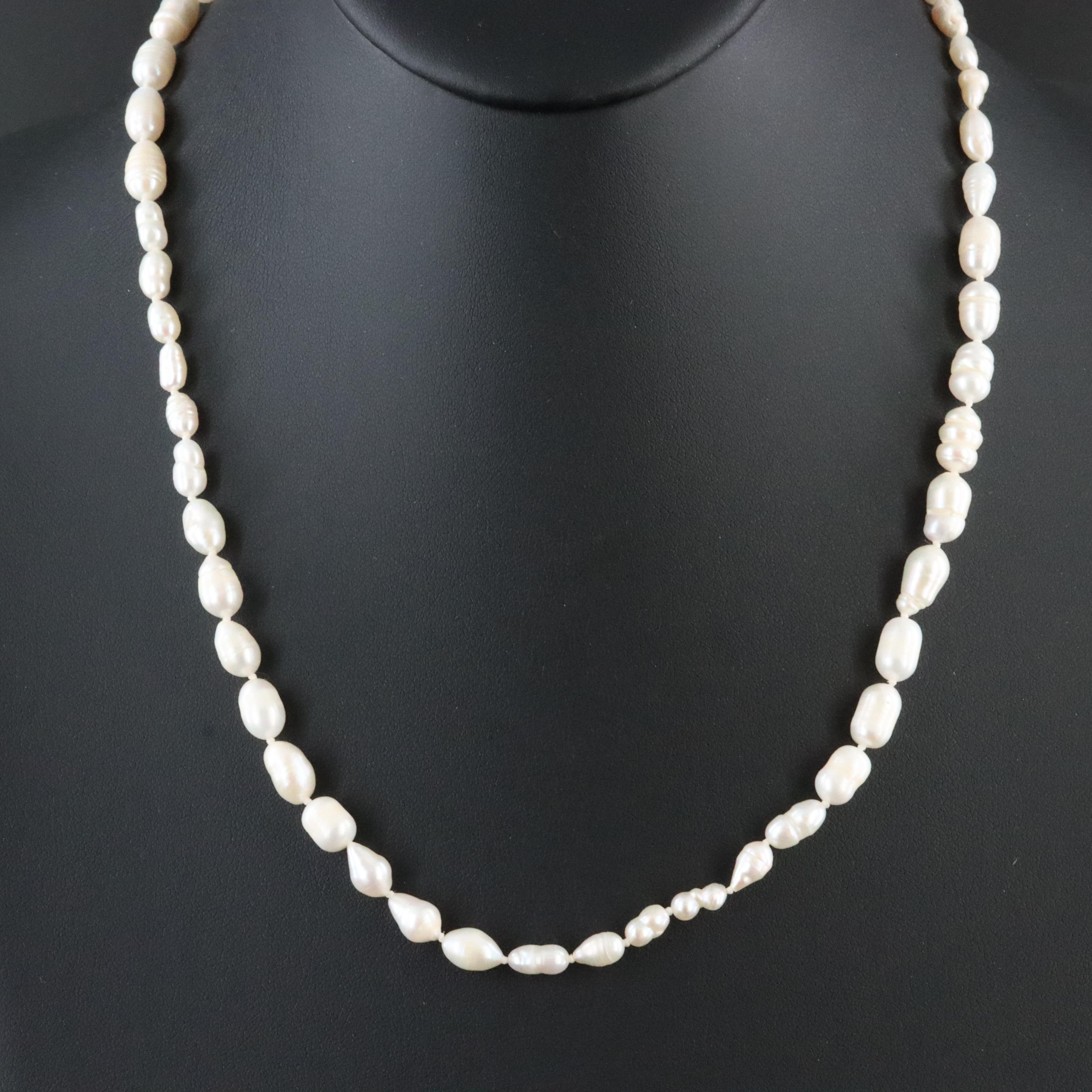 Pearl Necklace with 14K Clasp