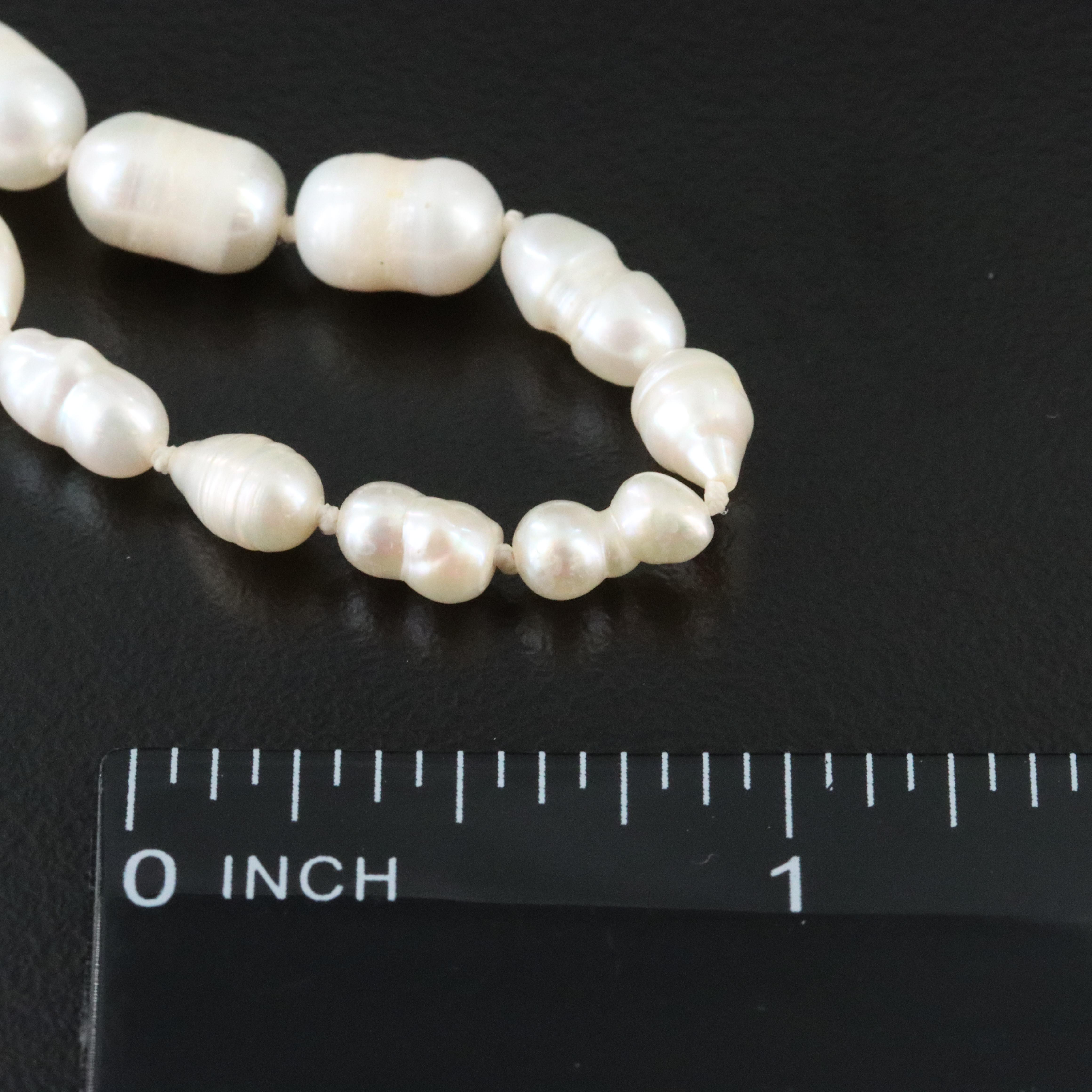 Pearl Necklace with 14K Clasp