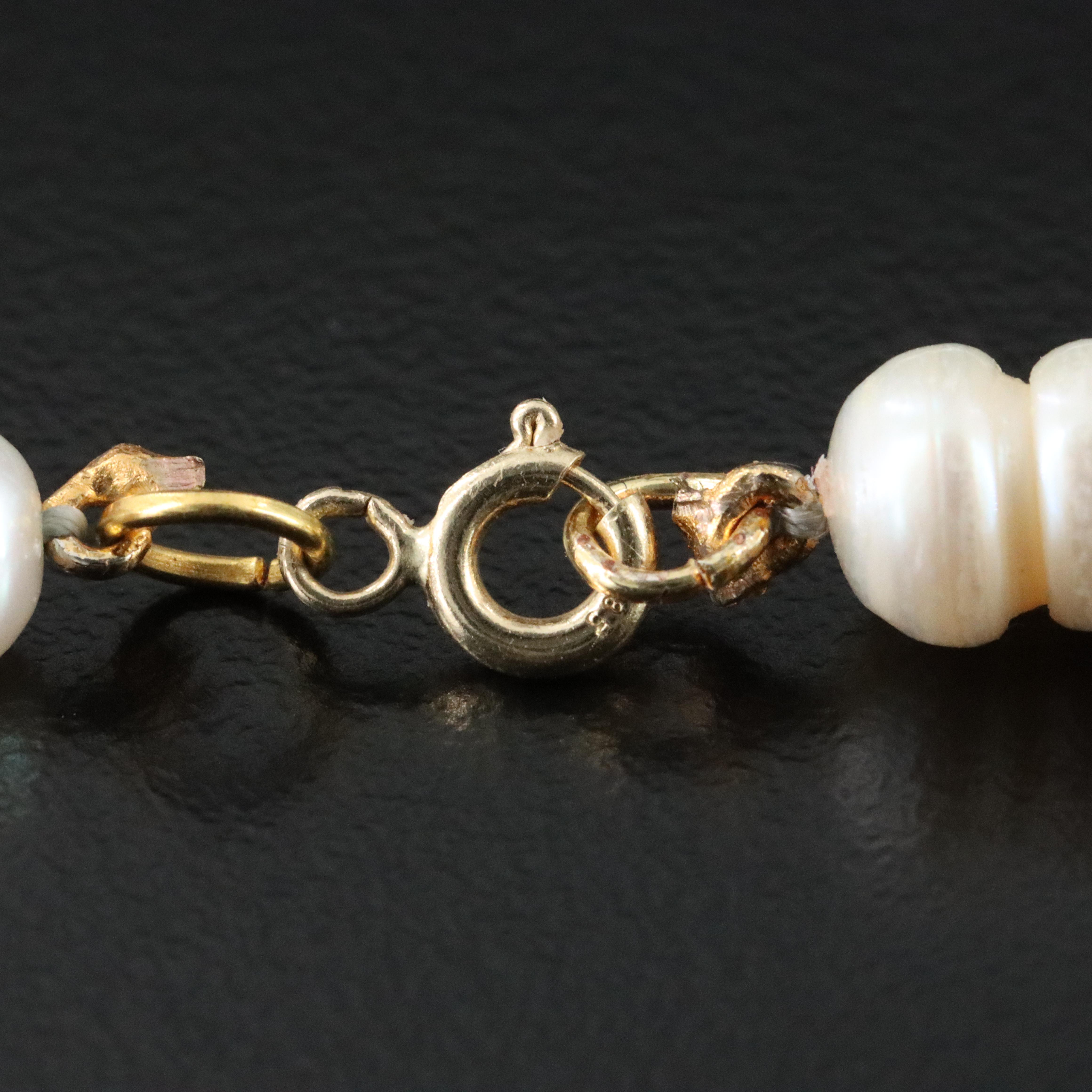 Pearl Necklace with 14K Clasp